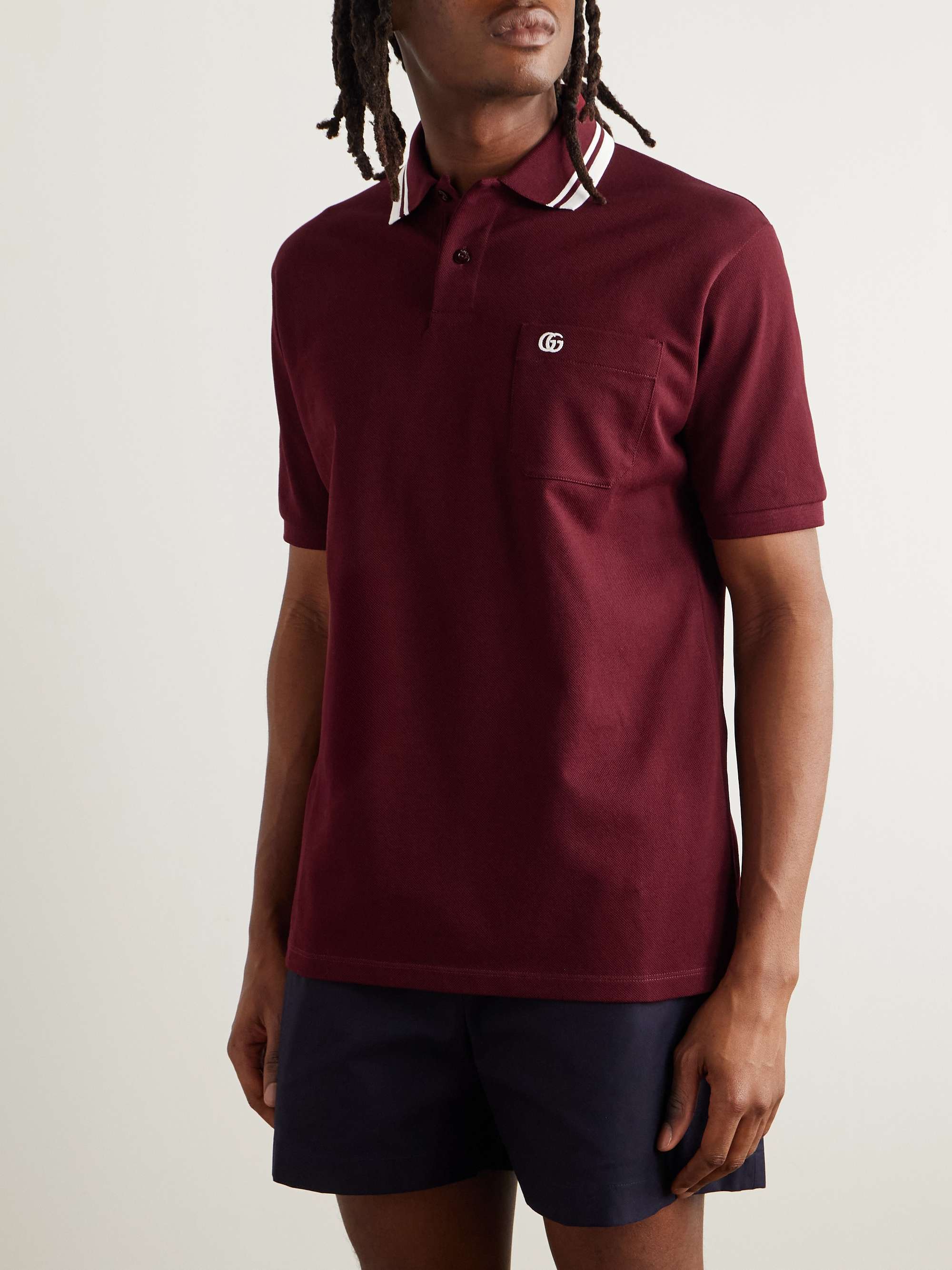 Lido Logo-Embroidered Stretch-Cotton Piqué Polo Shirt view