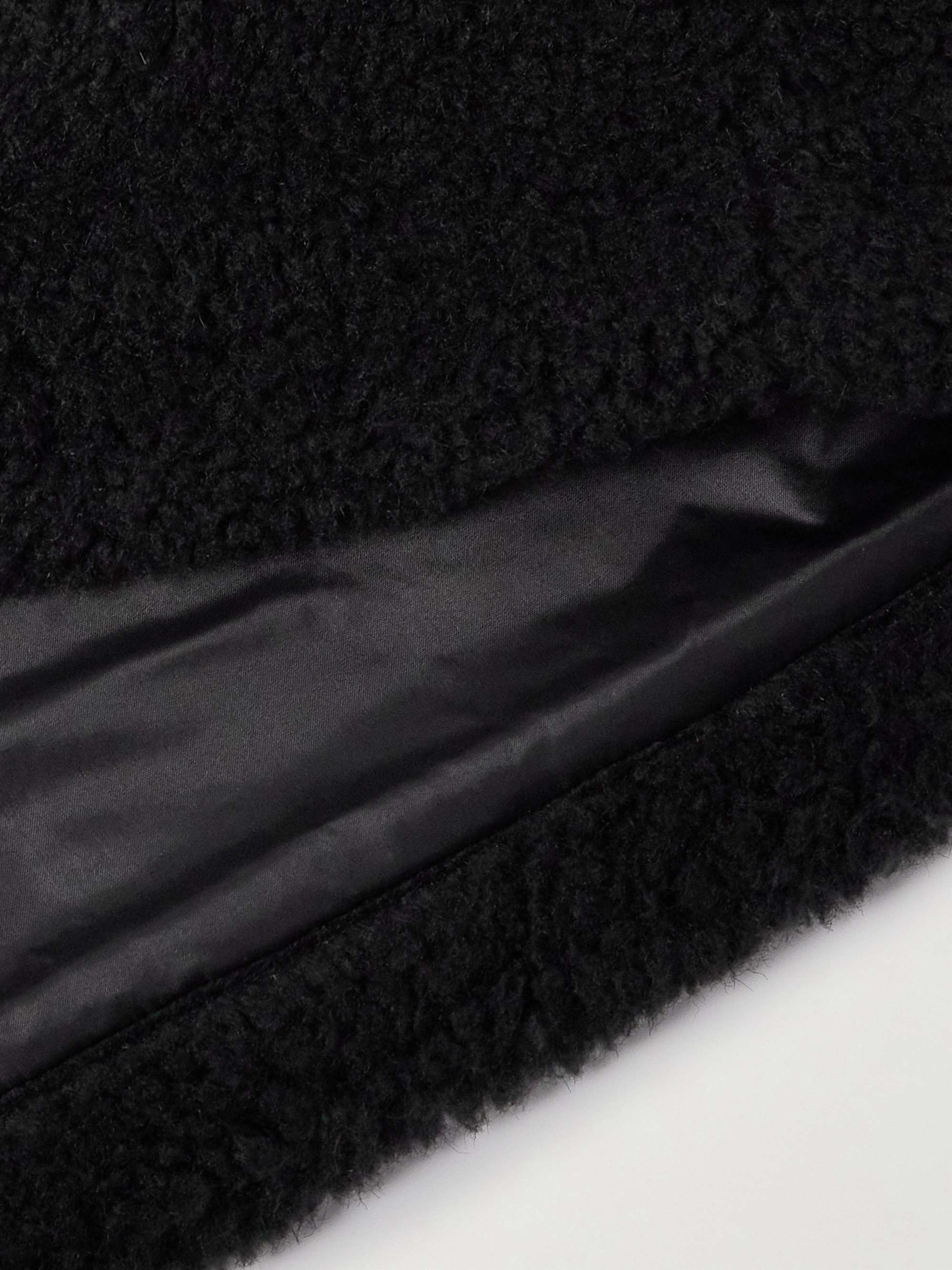 Logo and Camouflage-Print Ripstop-Trimmed Fleece Jacket view