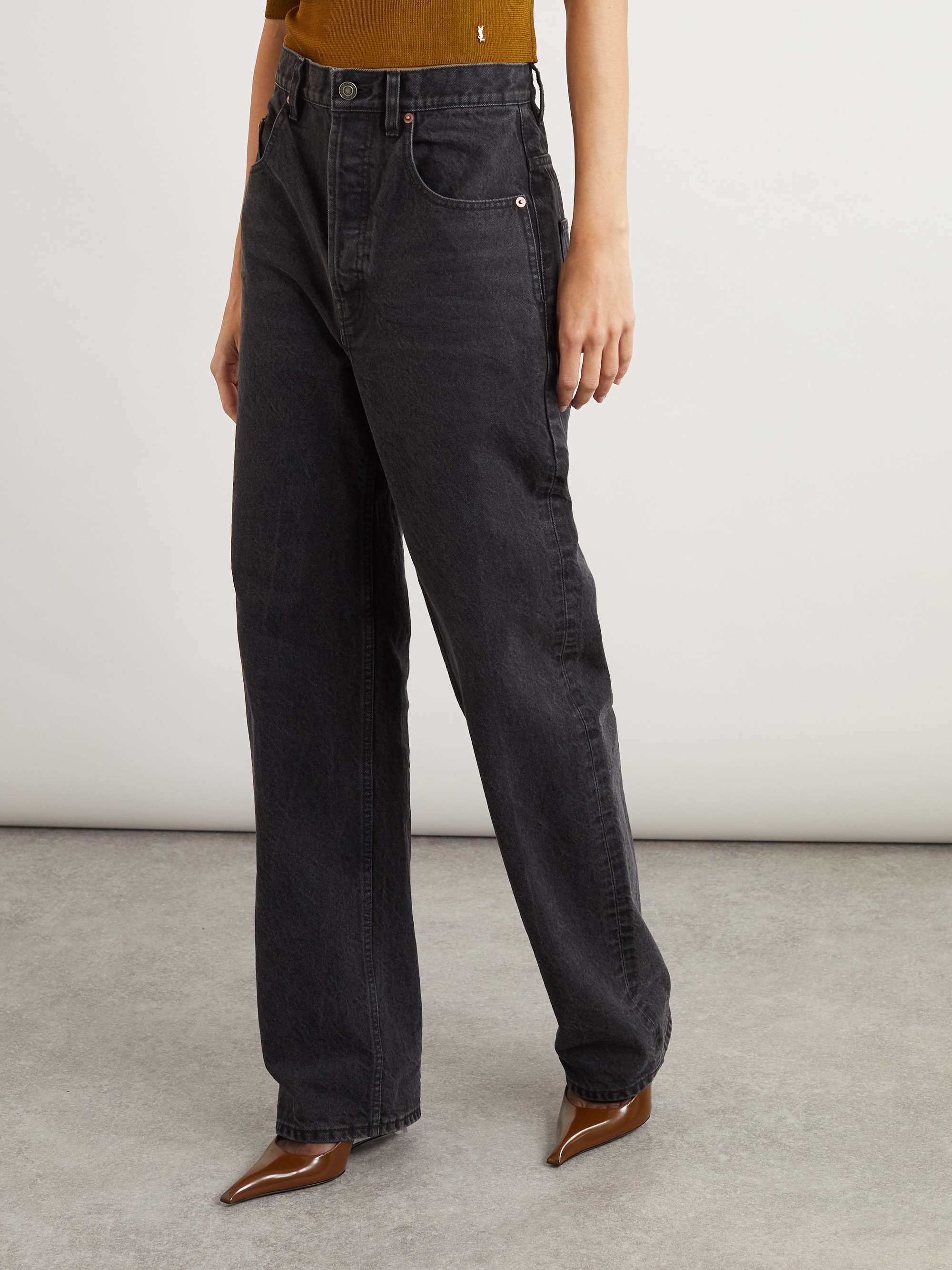 High-rise tapered jeans view