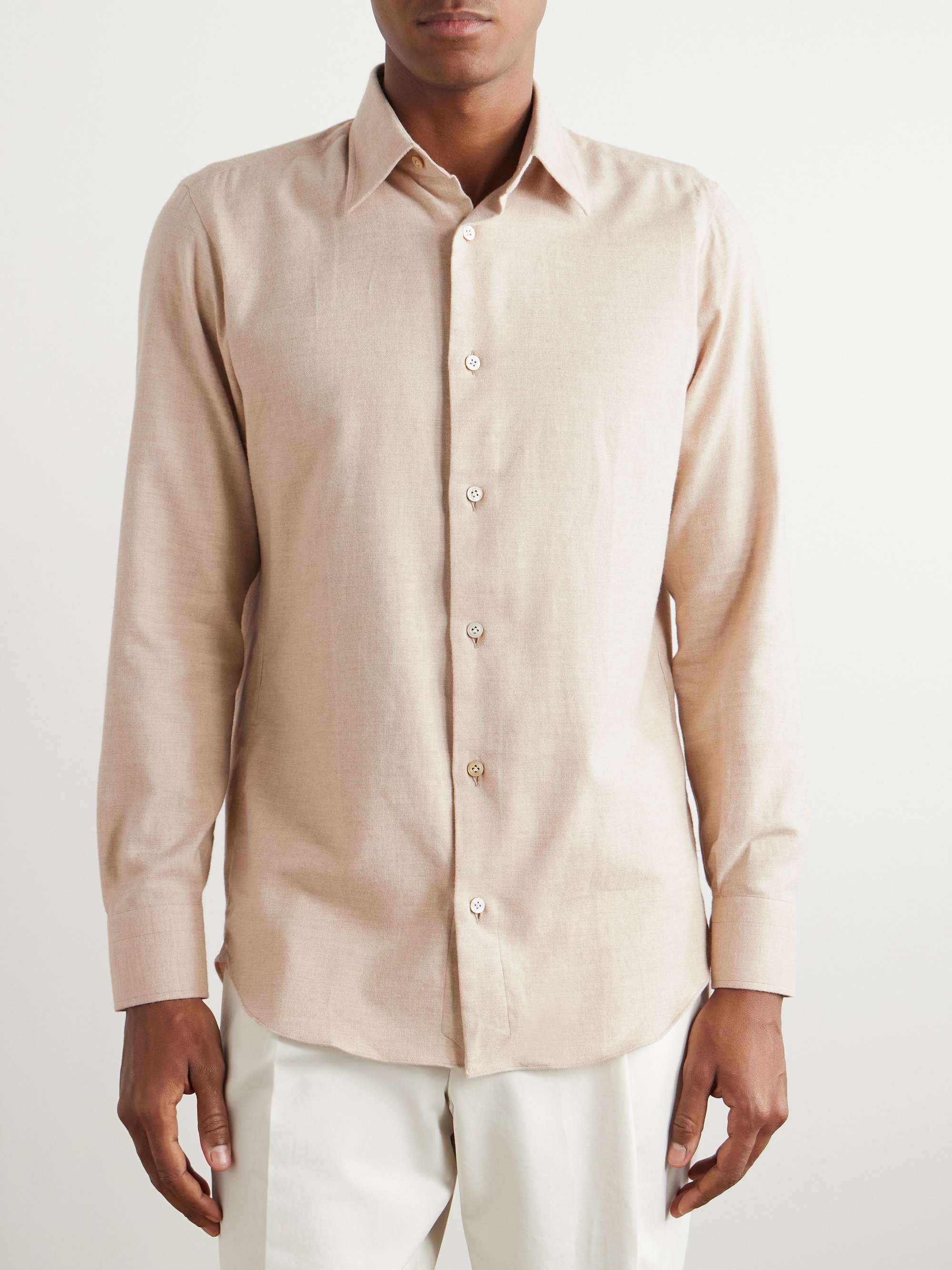 Brushed Virgin Wool-Twill Shirt view