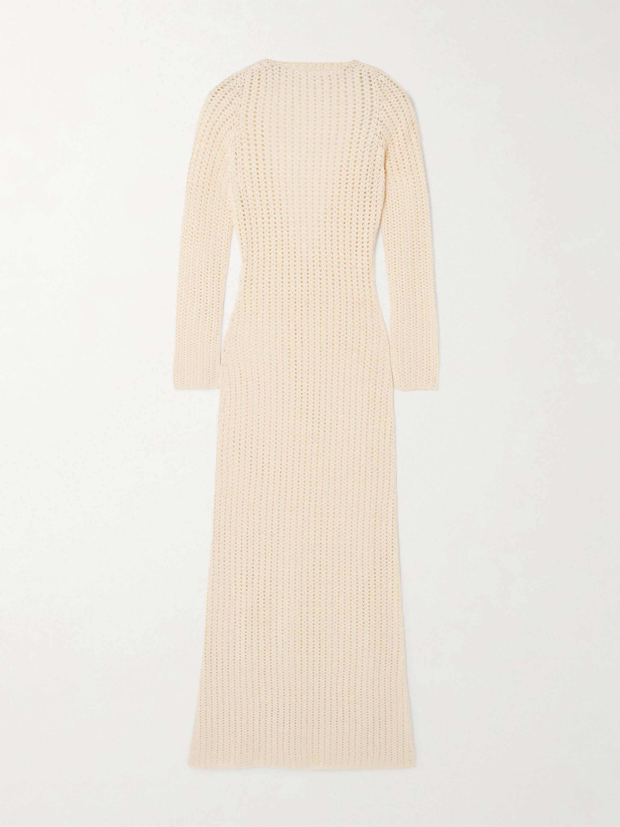 Misha open-back crocheted cotton maxi dress view
