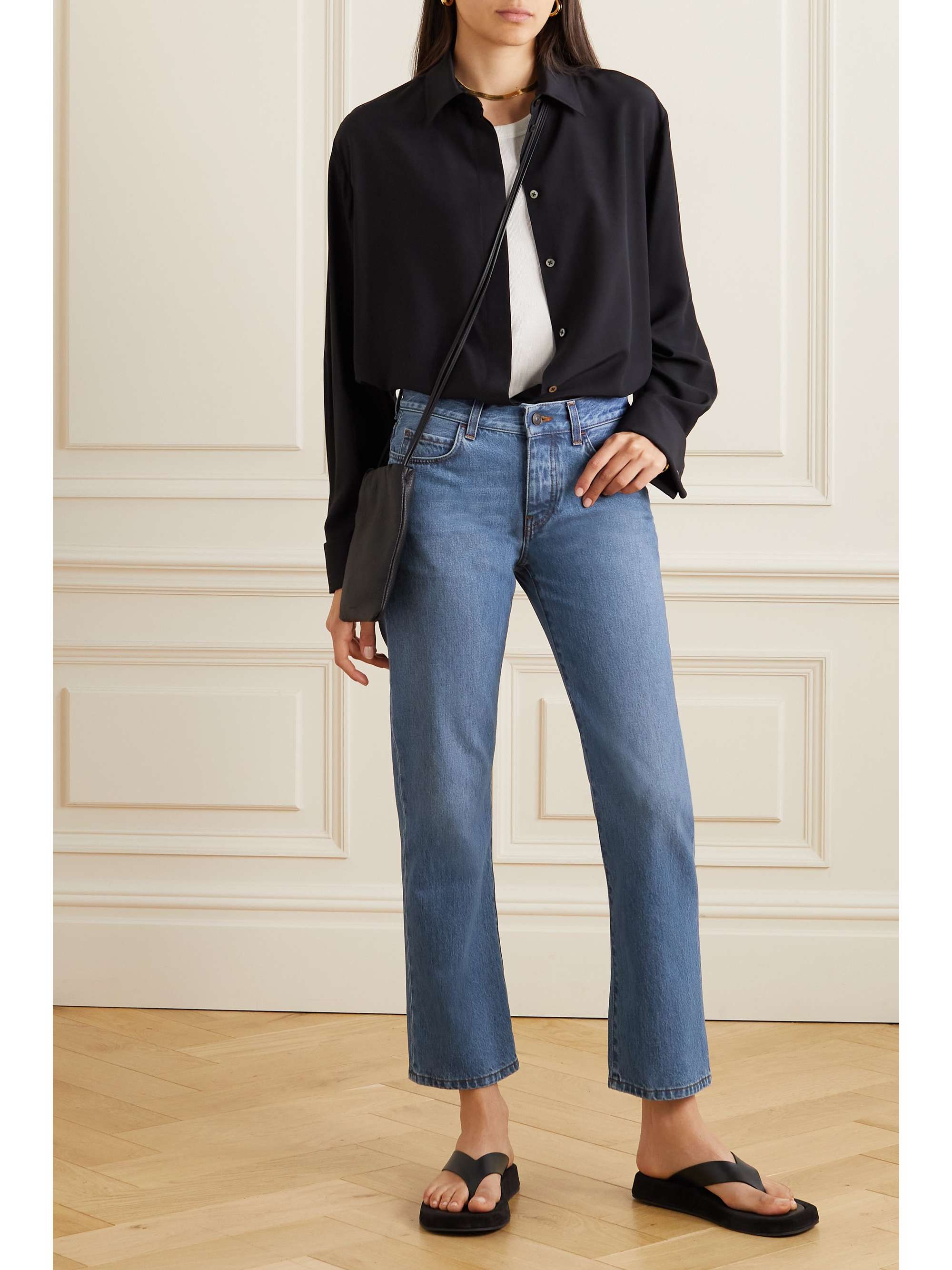 Goldin low-rise straight-leg jeans view