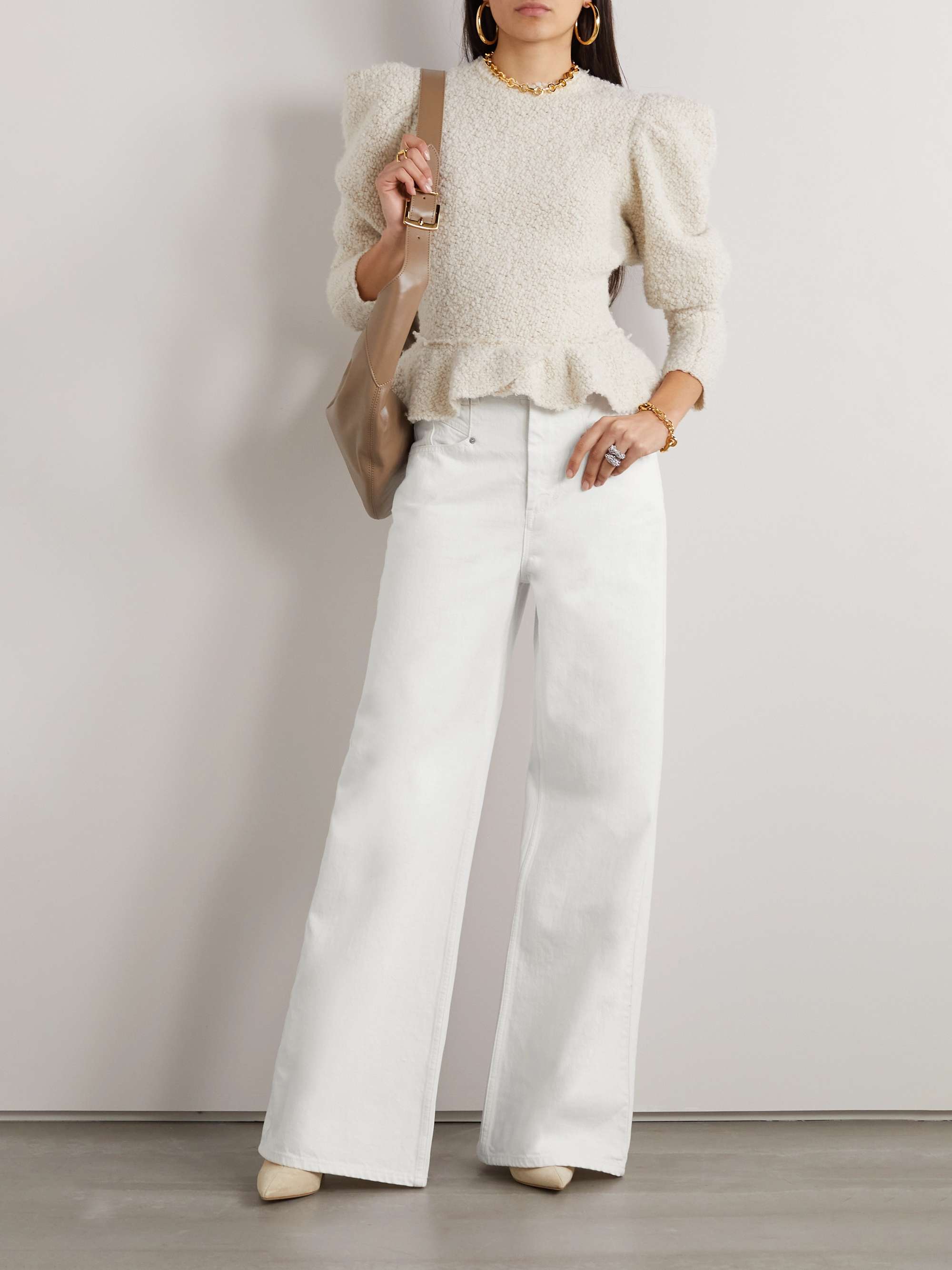 Lemony high-rise wide-leg jeans view