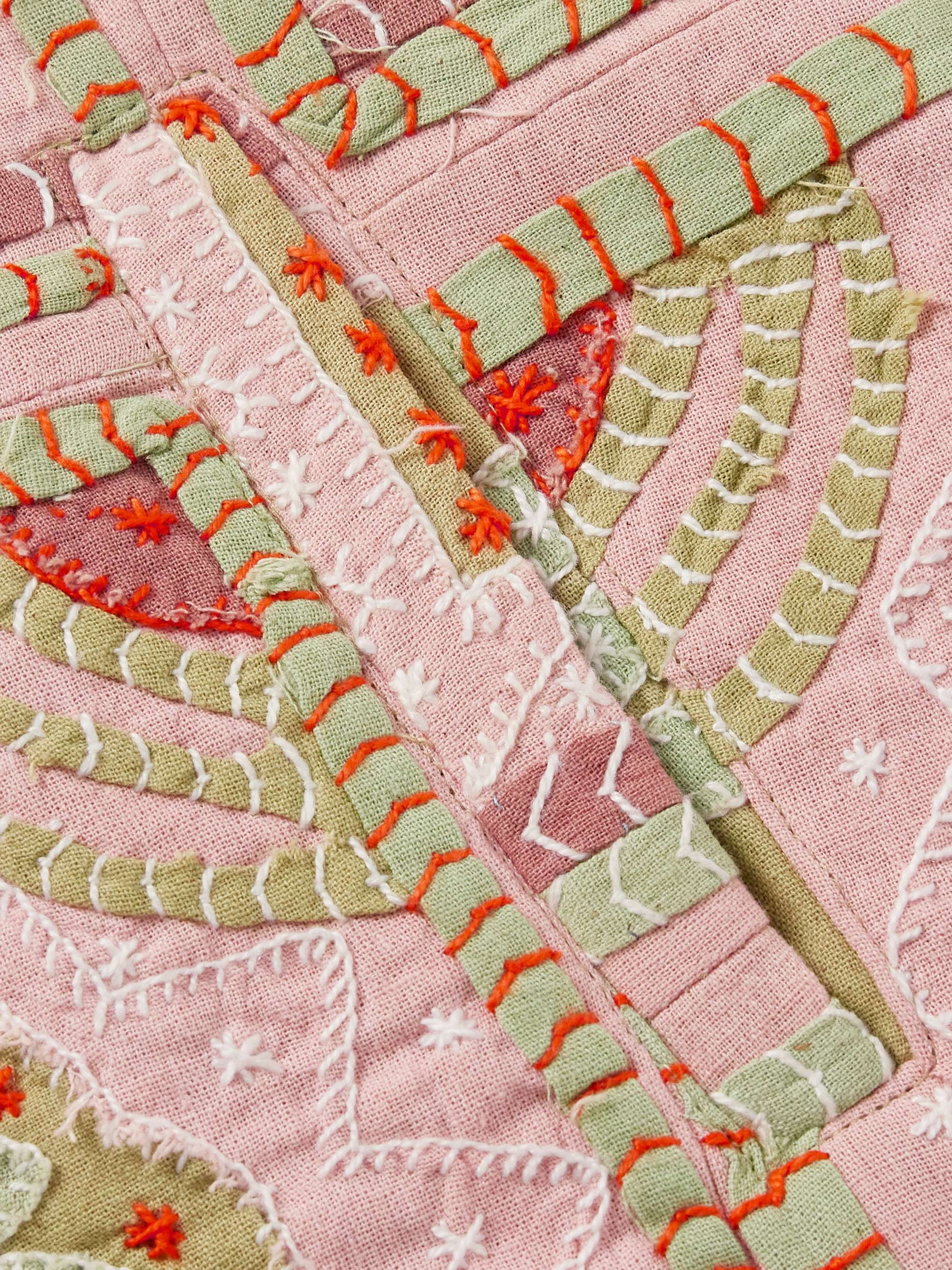 Panelled Embroidered Cotton Jacket view