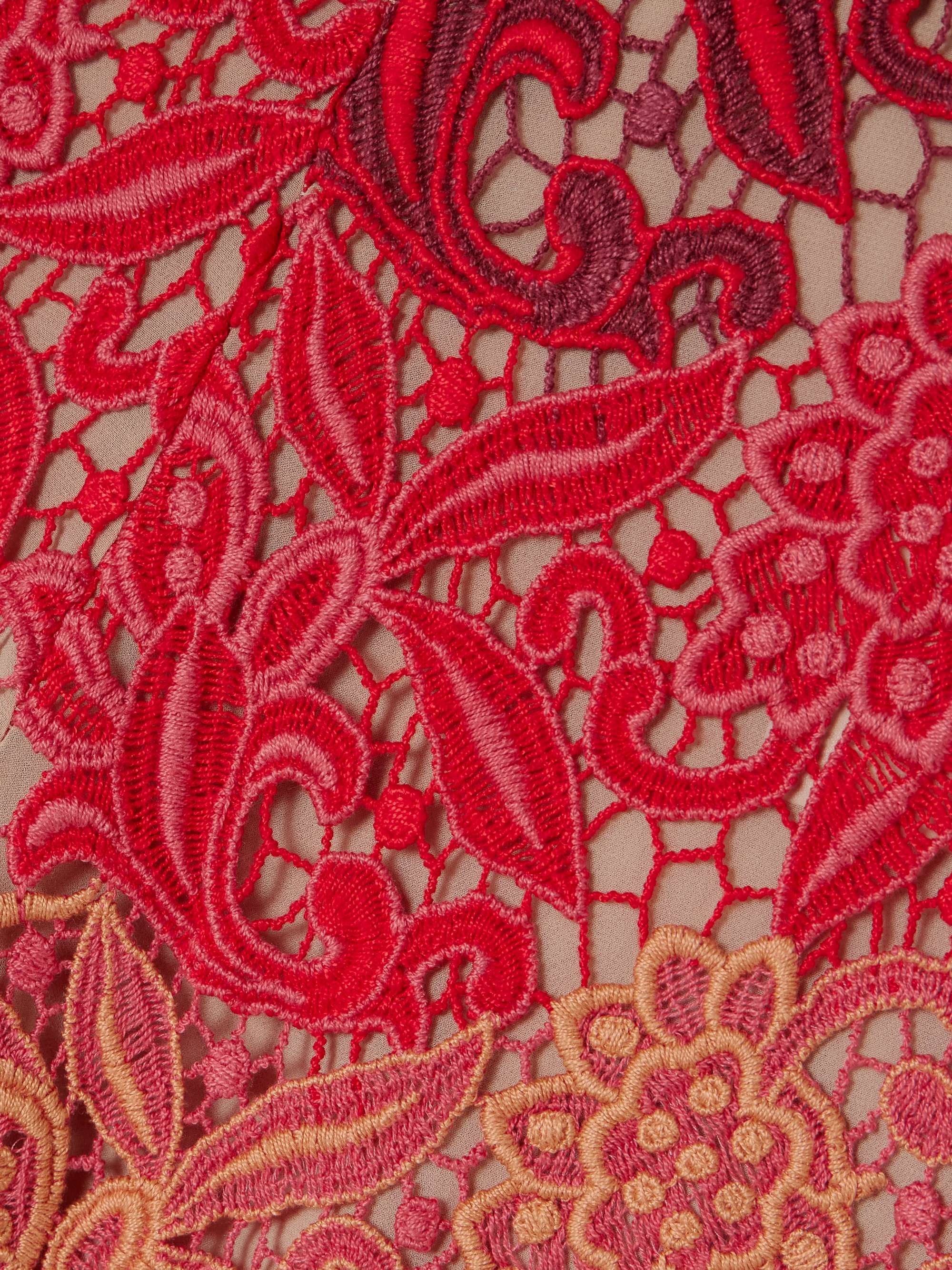 Macramé flared pants view
