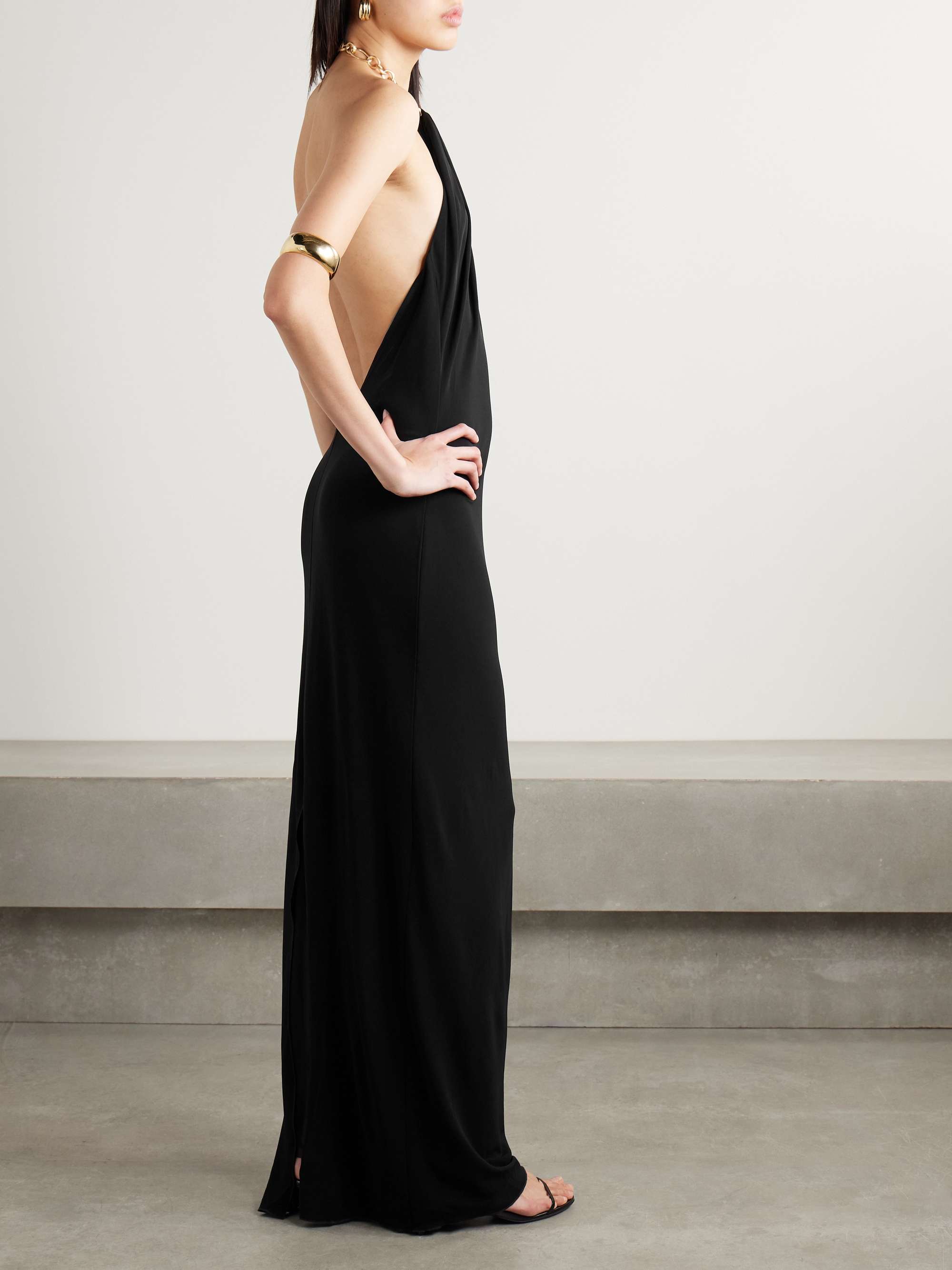 Soren embellished jersey halterneck gown view