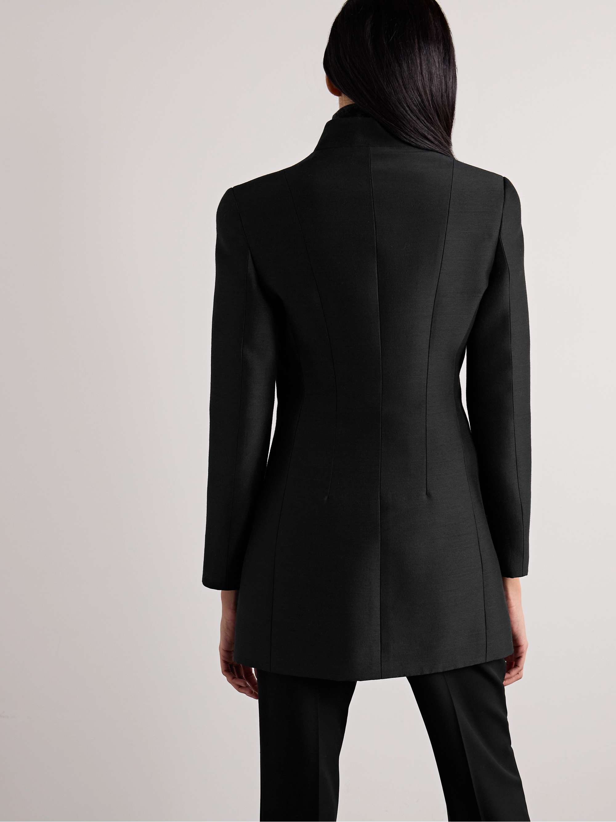 Byrne wool and silk-blend blazer view