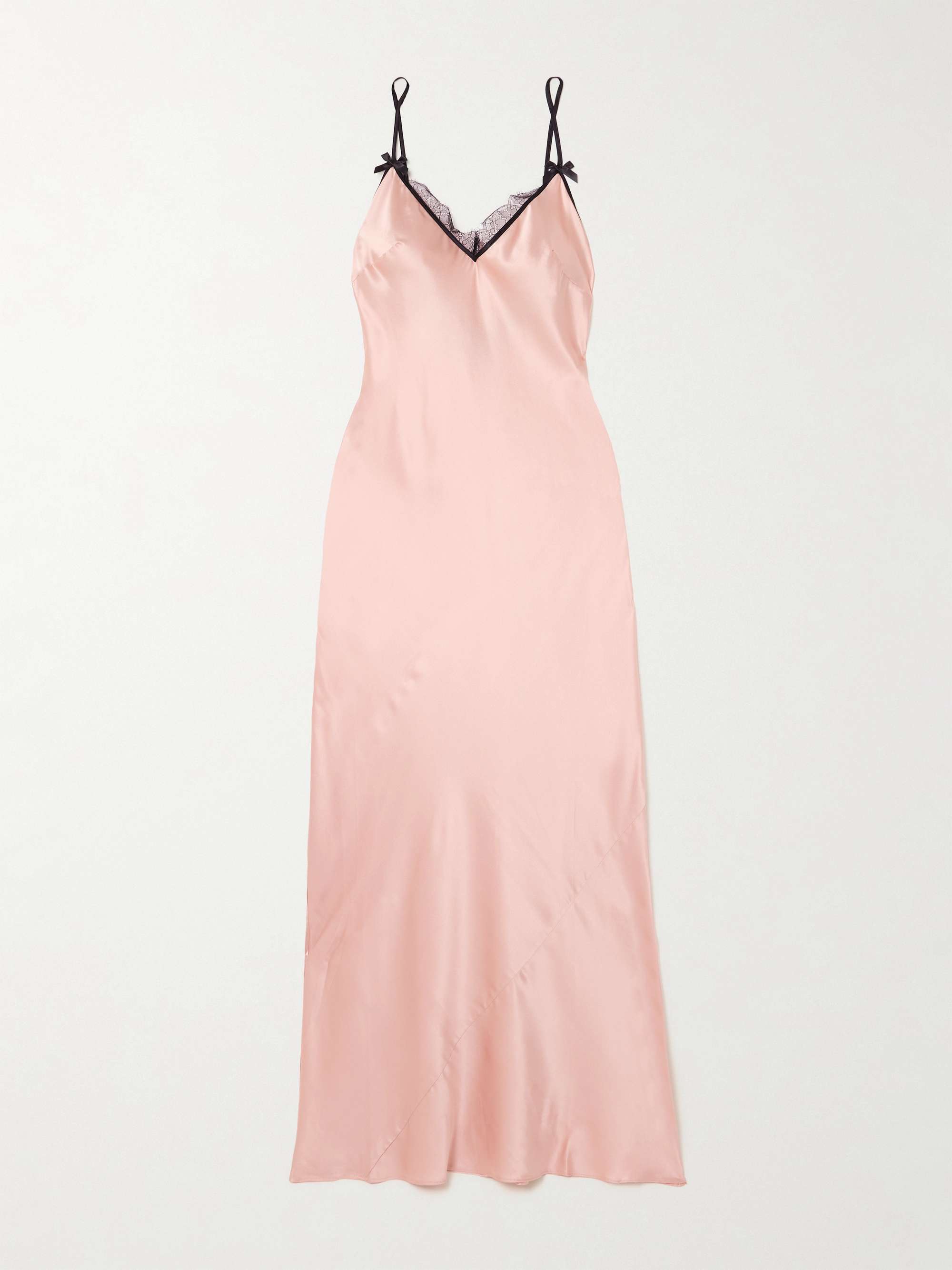 Sammi Leavers lace-trimmed stretch-silk satin chemise view