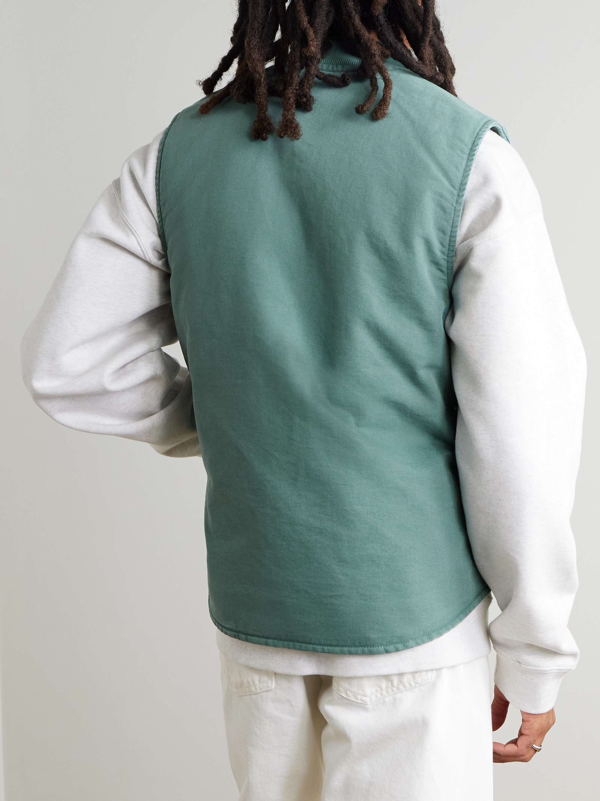 Logo-Appliquéd Cotton-Canvas Gilet view