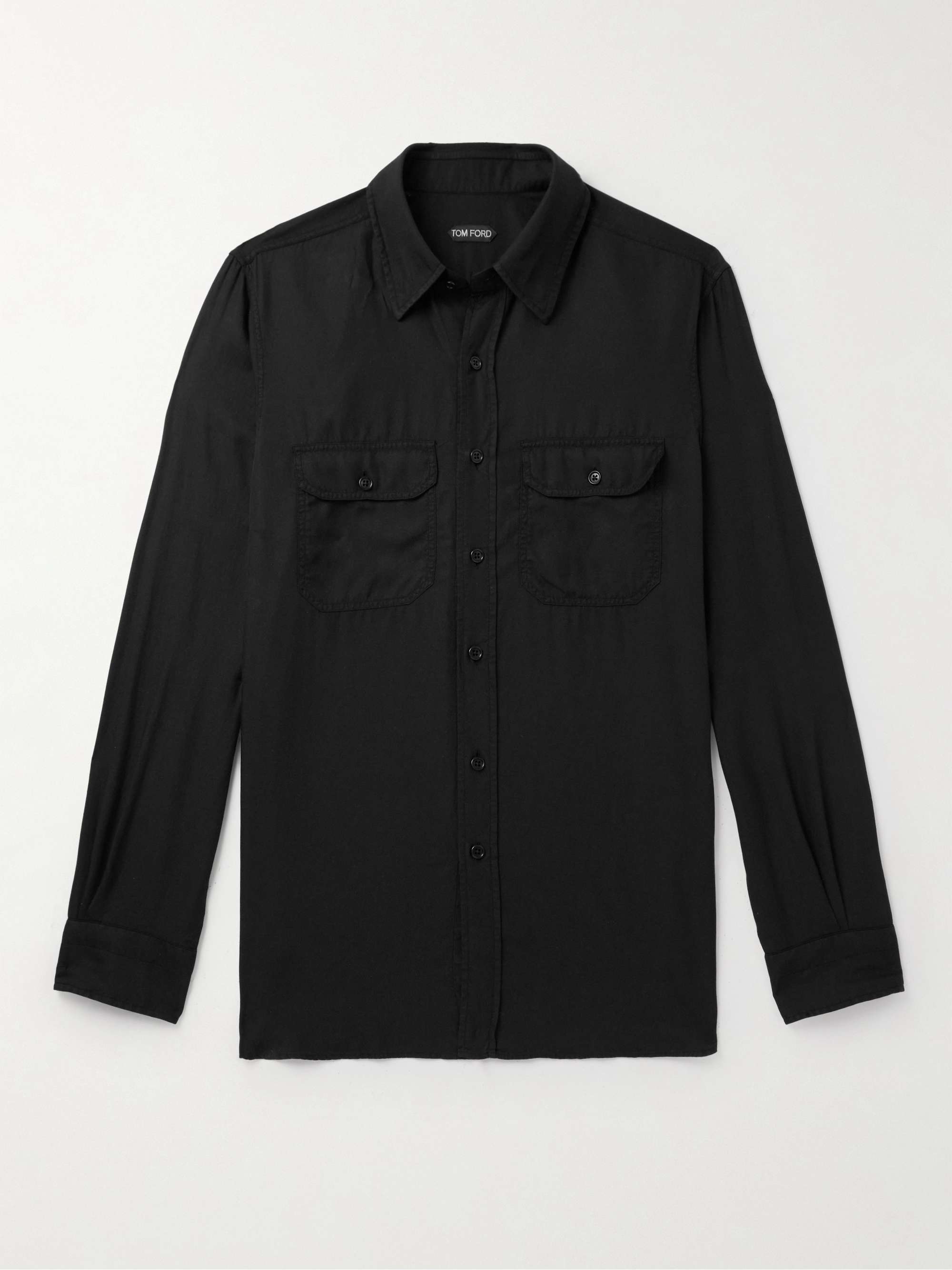 Cutaway-Collar Twill Shirt view