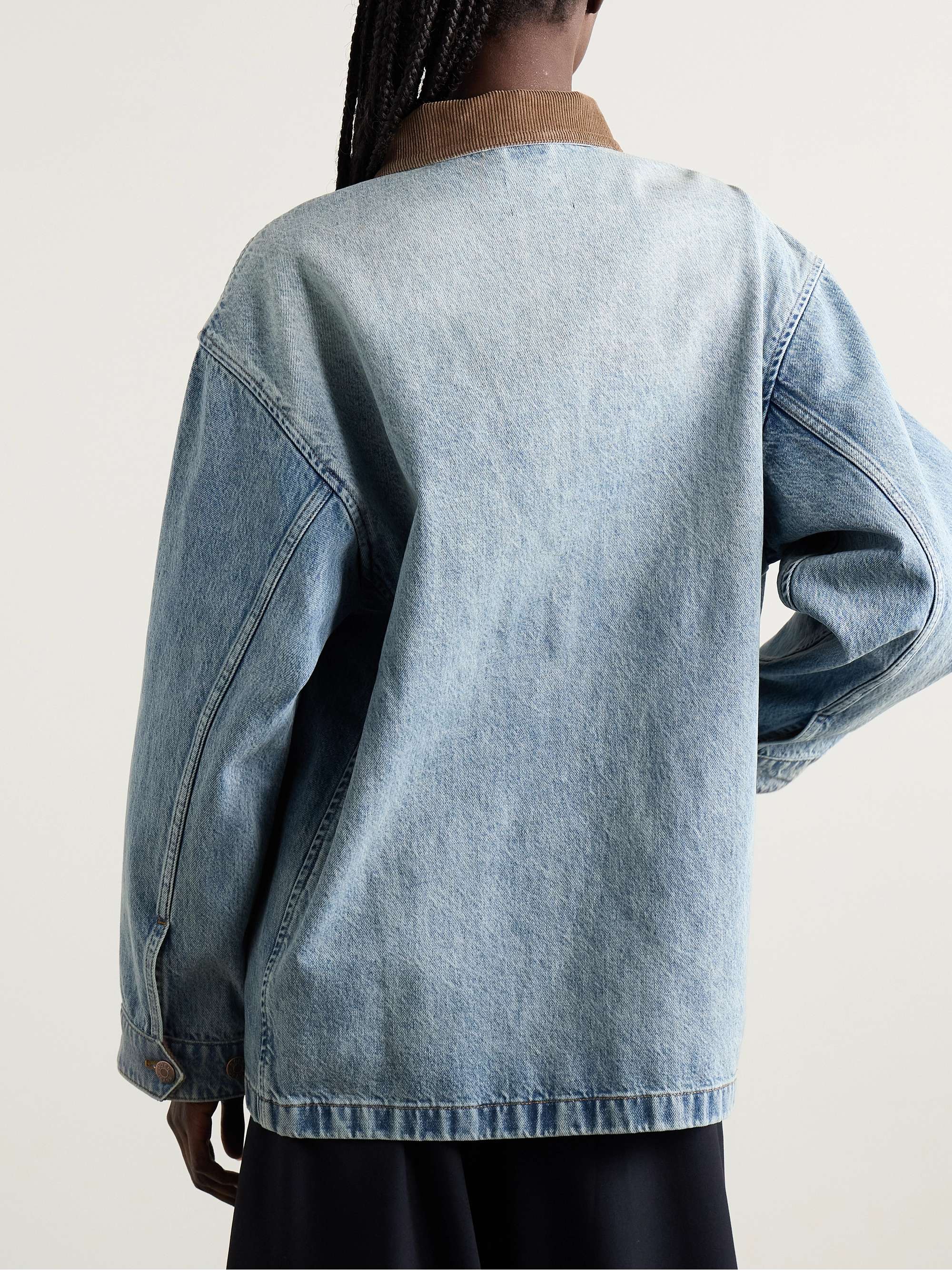 Pascual corduroy-trimmed denim jacket view
