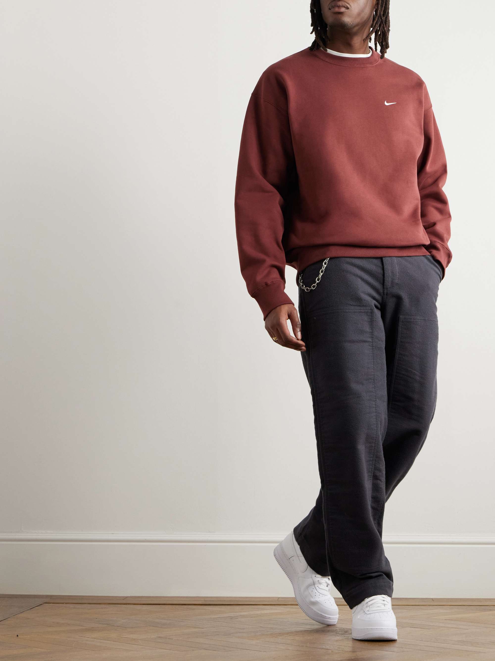 Life Straight-Leg Brushed Cotton-Canvas Trousers view