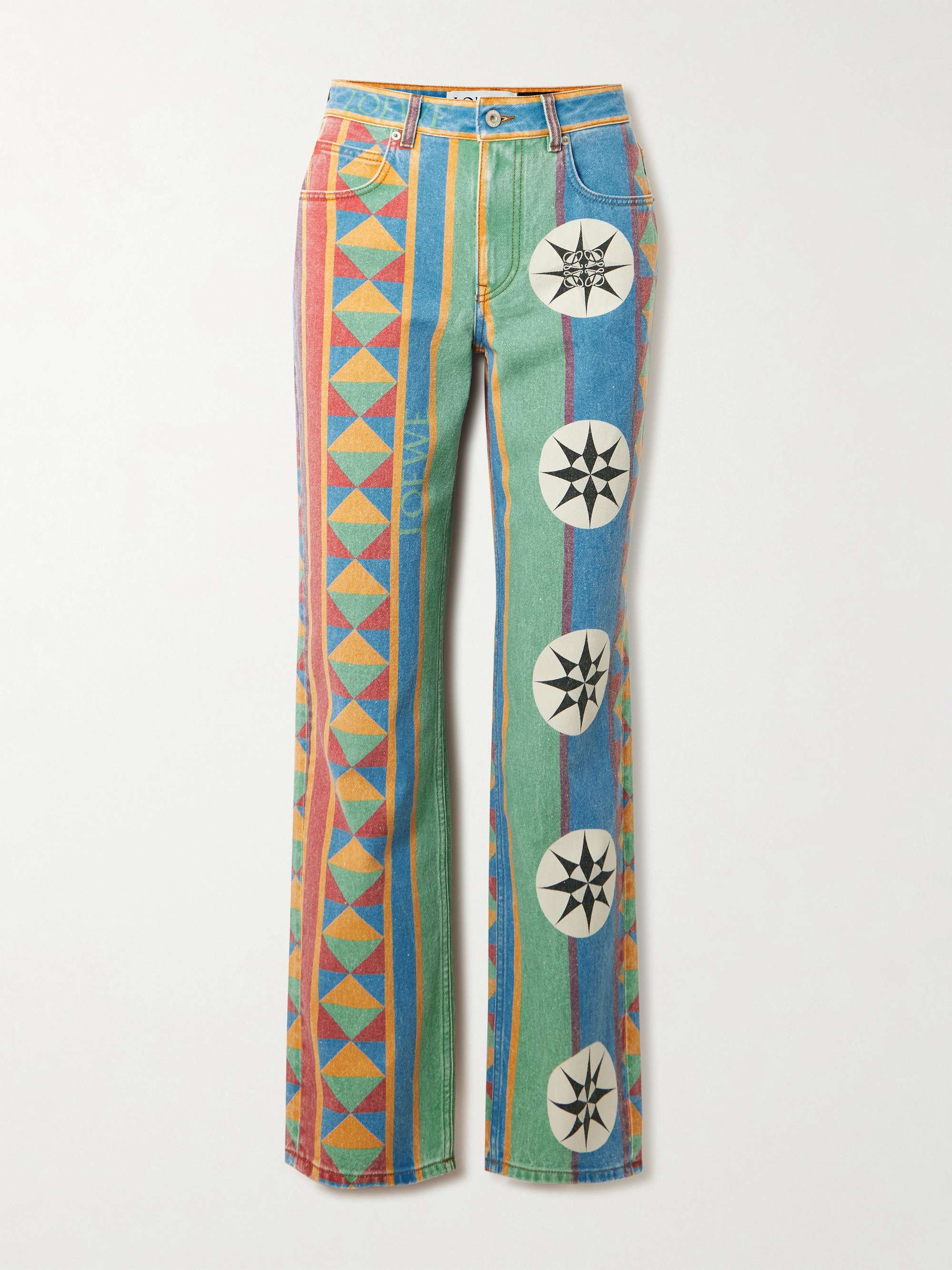 + Paula's Ibiza printed mid-rise straight-leg jeans view
