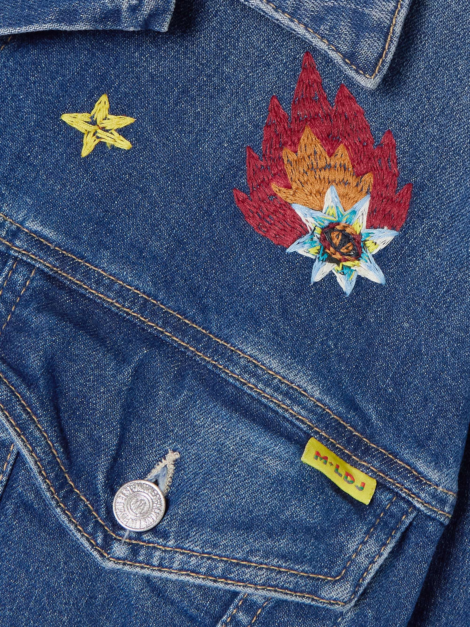 + La DoubleJ The Drop It Drifter embroidered denim jacket view