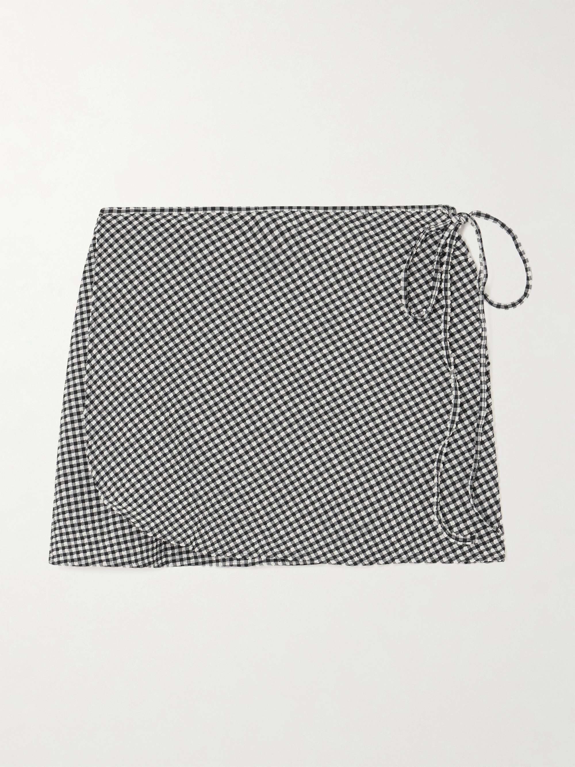 Gingham seersucker pareo view