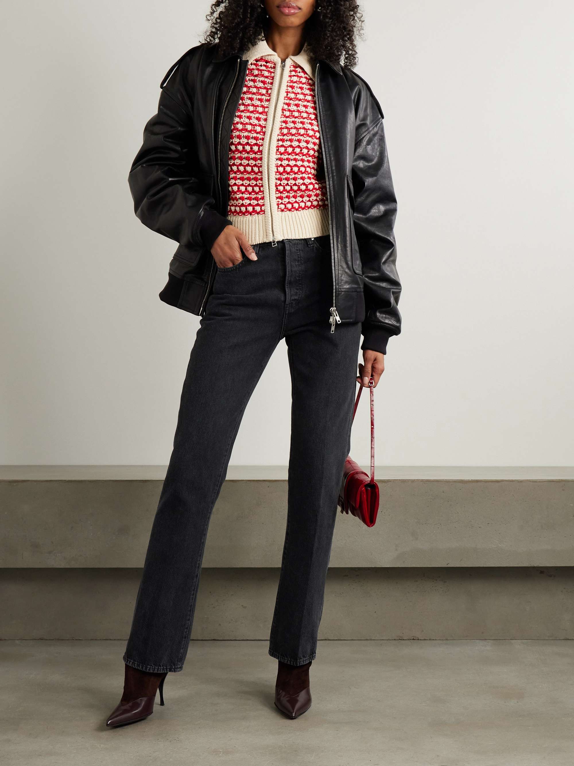 The Vertical high-rise bootcut jeans view
