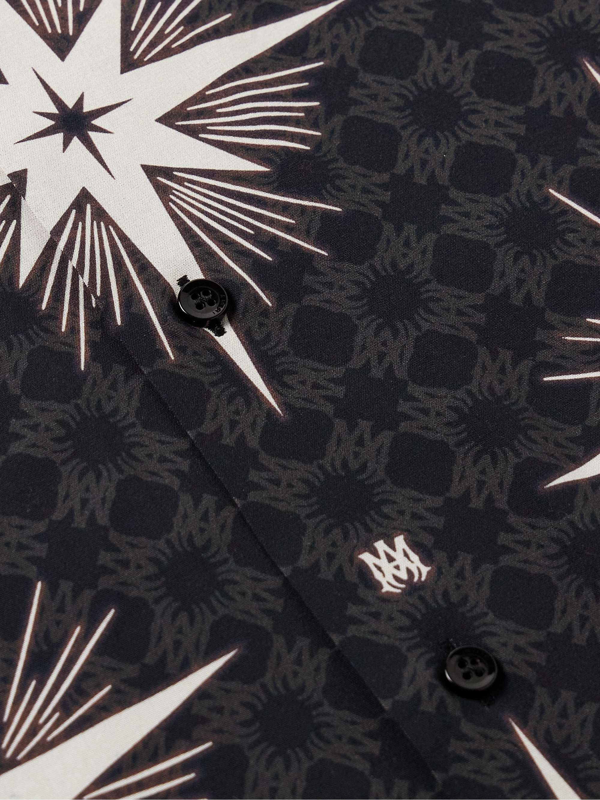 Camp-Collar Printed Voile Shirt view