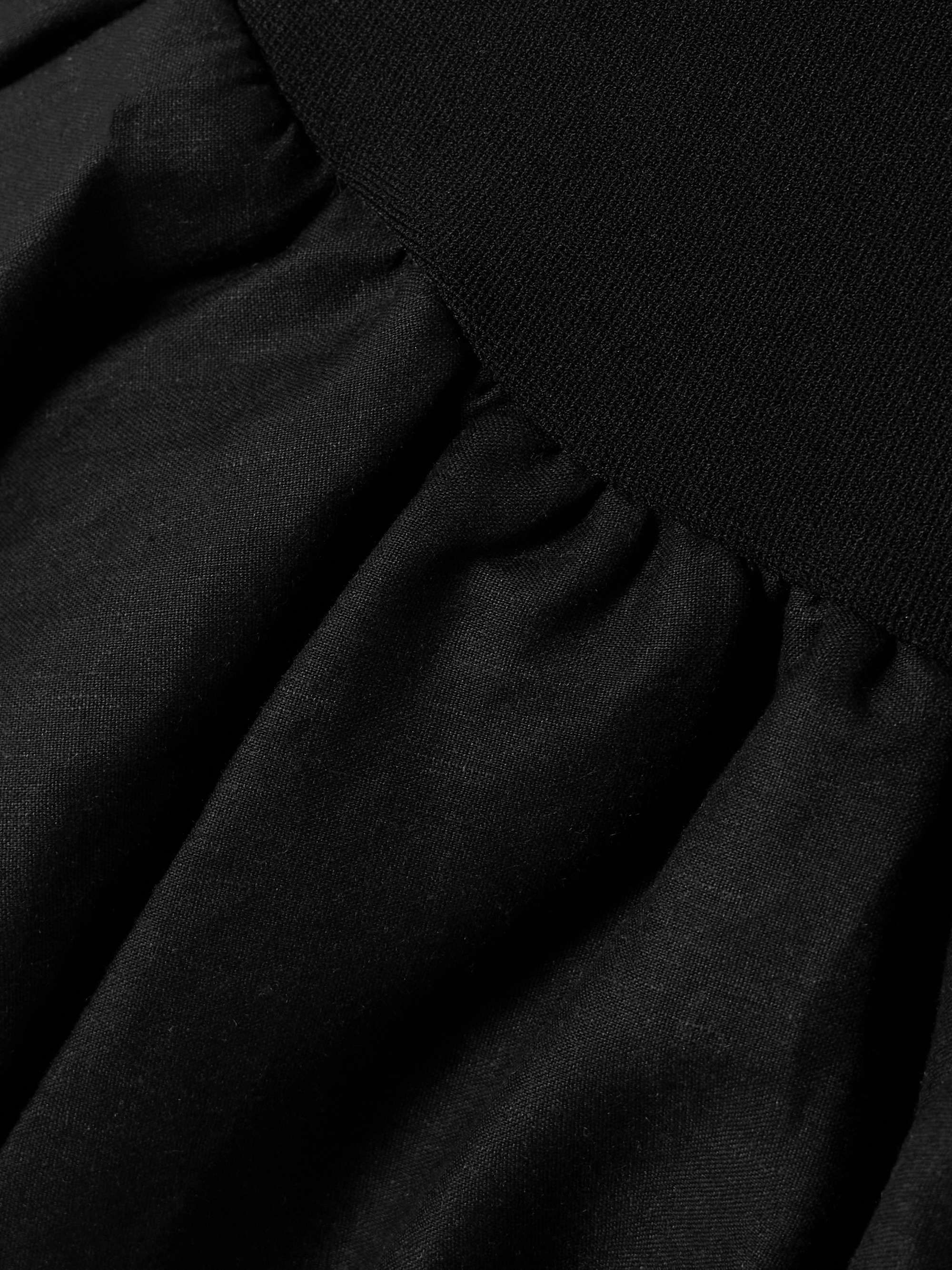 Pollie strapless stretch recycled-knit and linen-blend mini dress view