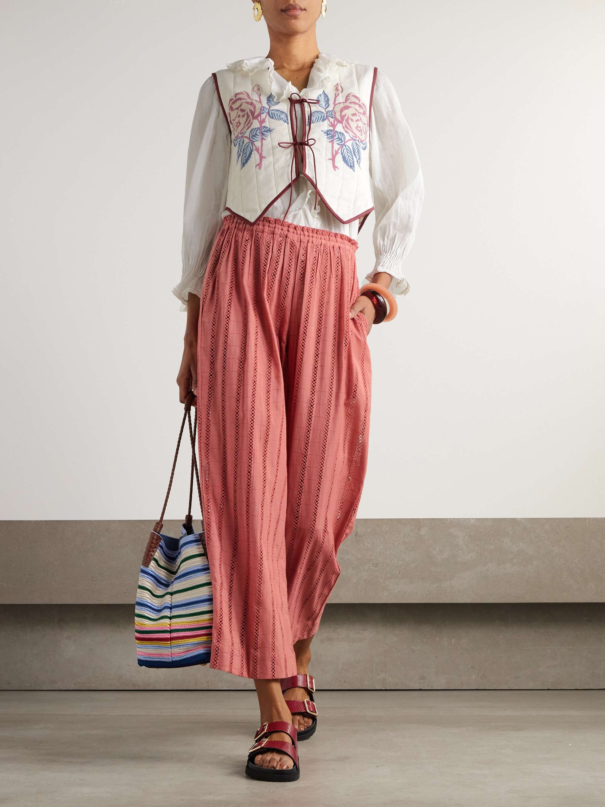 Tilda quilted floral-print cotton-poplin vest view