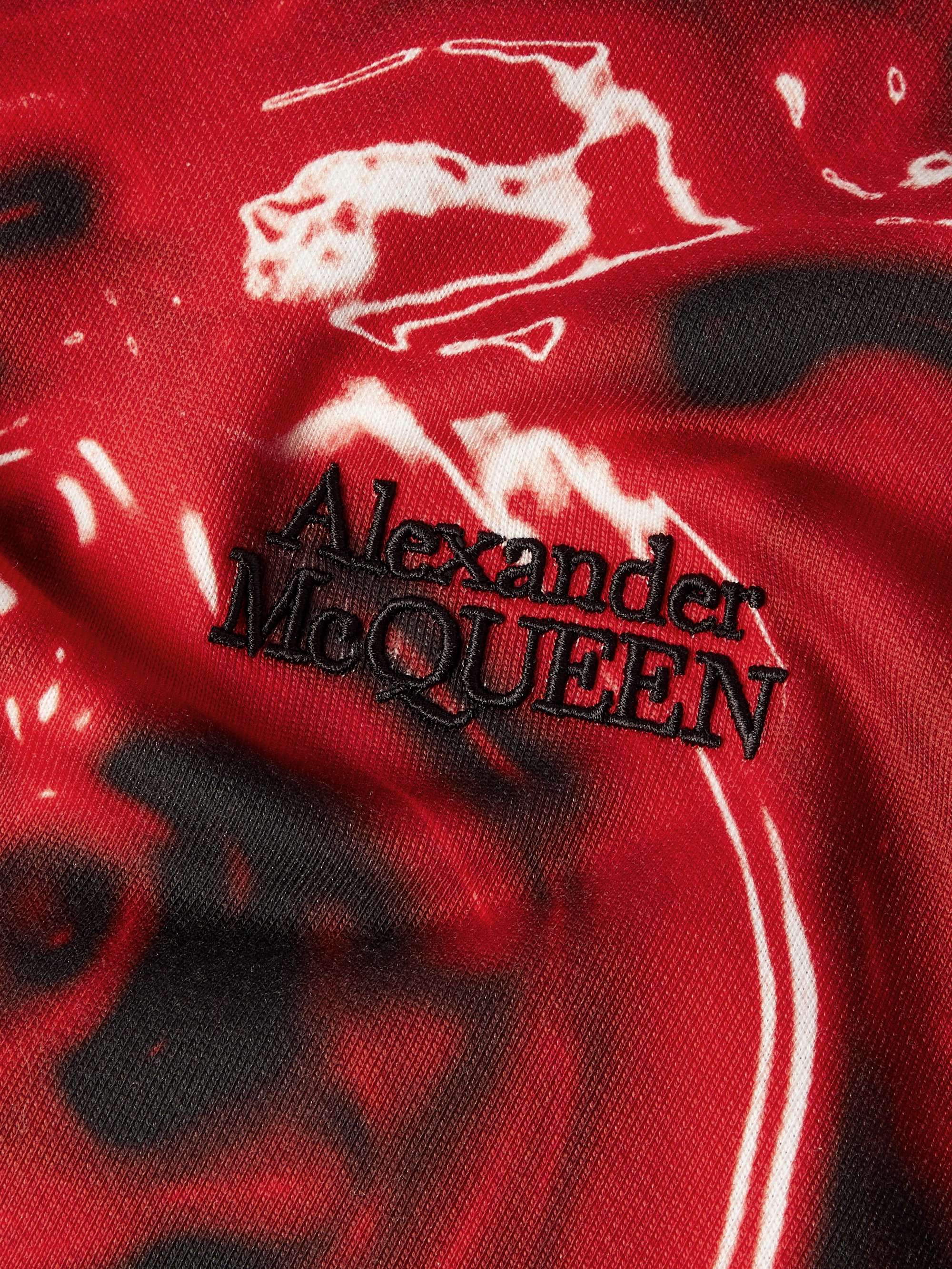 Logo-Embroidered Printed Cotton-Jersey Hoodie view