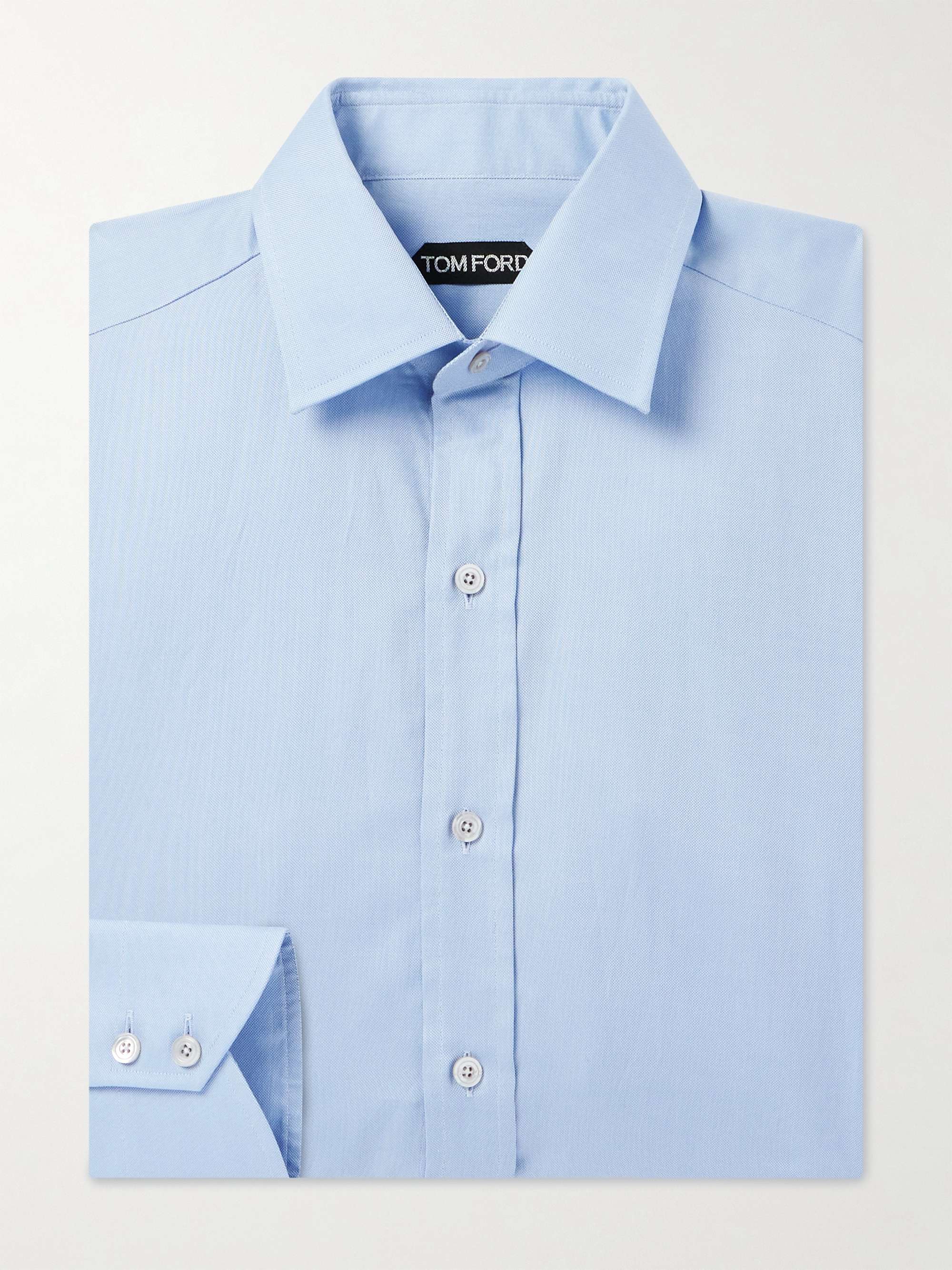 Slim-Fit Cutaway-Collar Cotton Oxford Shirt view