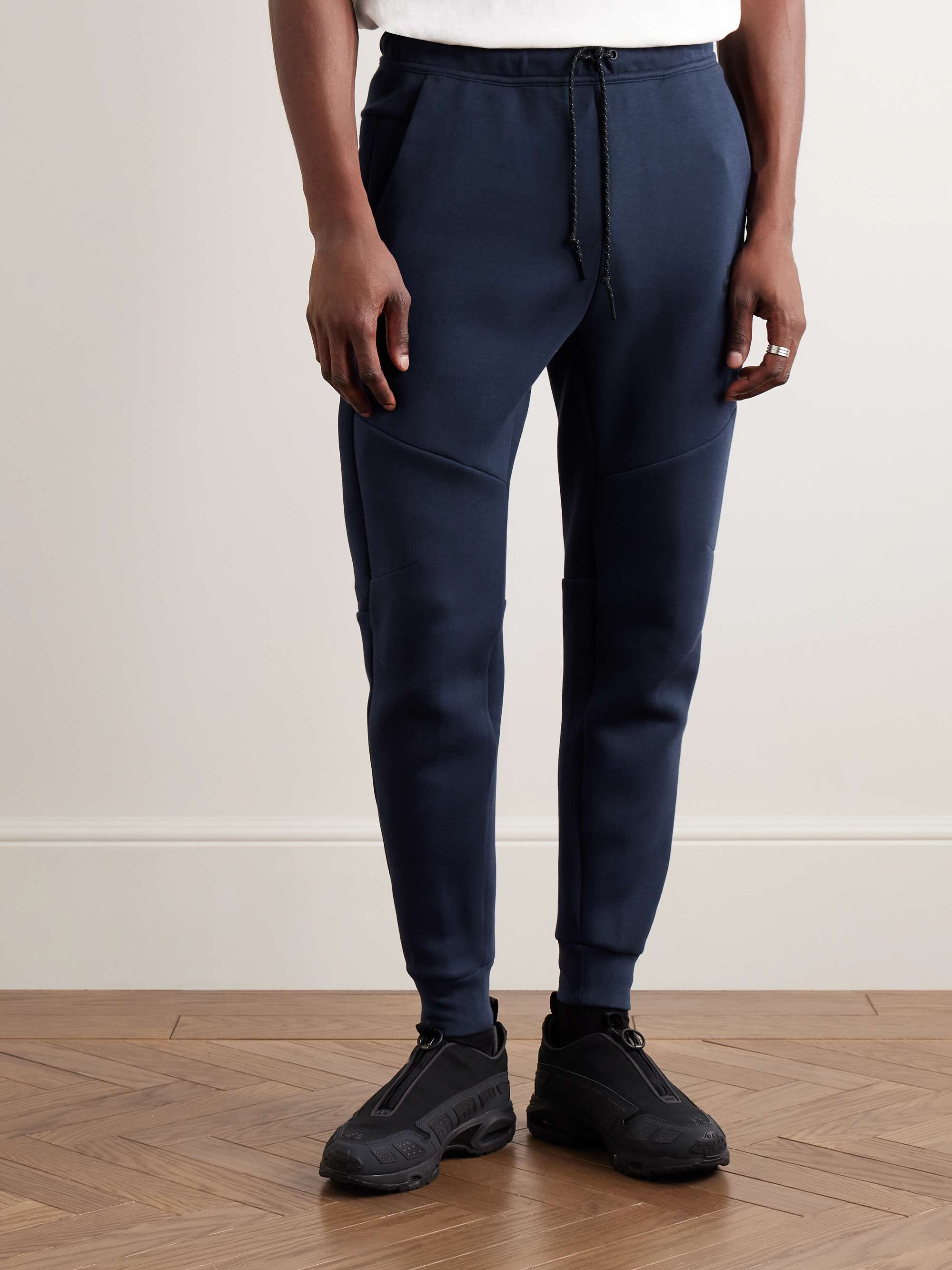 Slim-Fit Tapered Cotton-Blend Tech-Fleece Sweatpants view