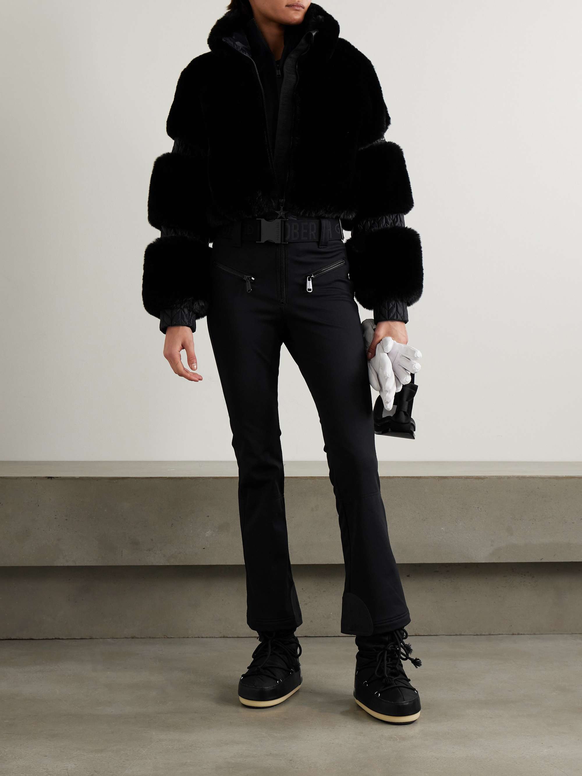 Lieke belted faux-fur ski suit view