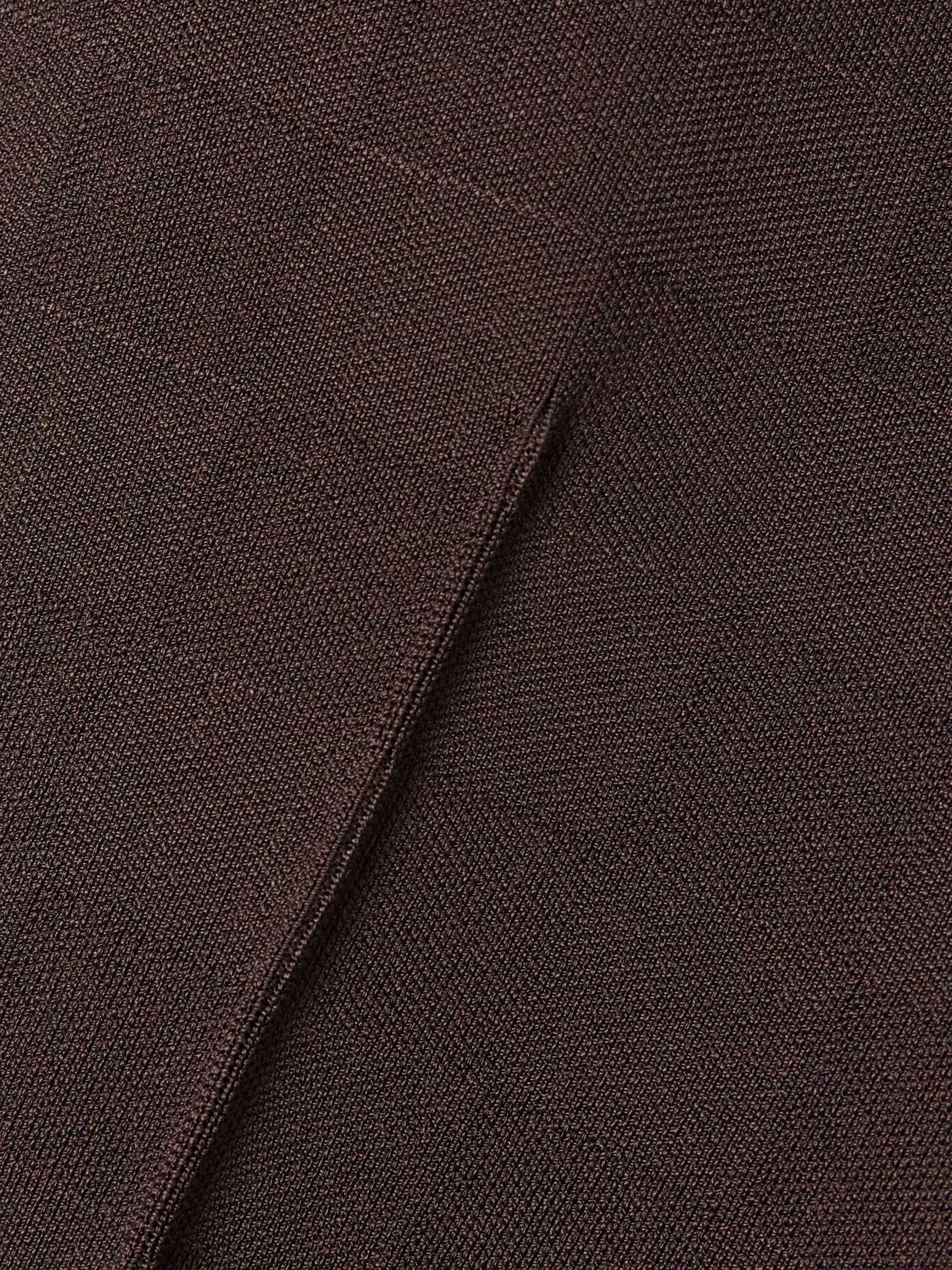 NSFW checked jacquard-knit flared pants view