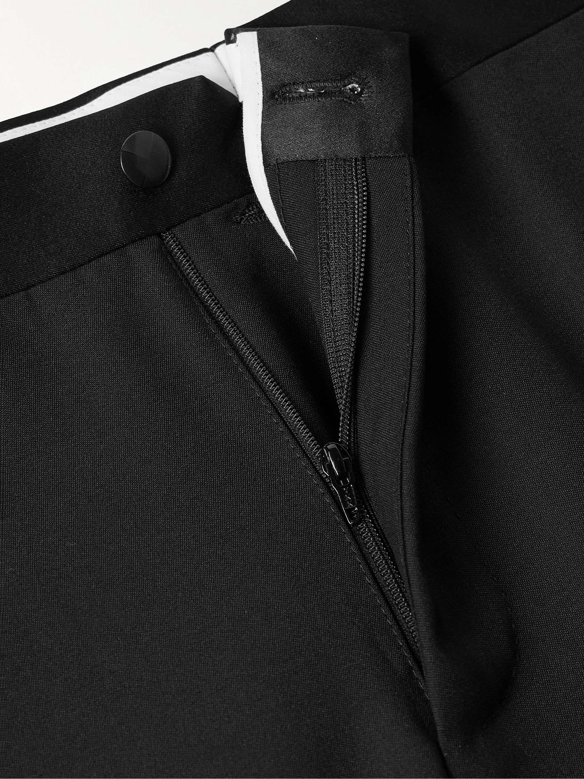 Slim-Fit Satin-Trimmed Wool Tuxedo Trousers view
