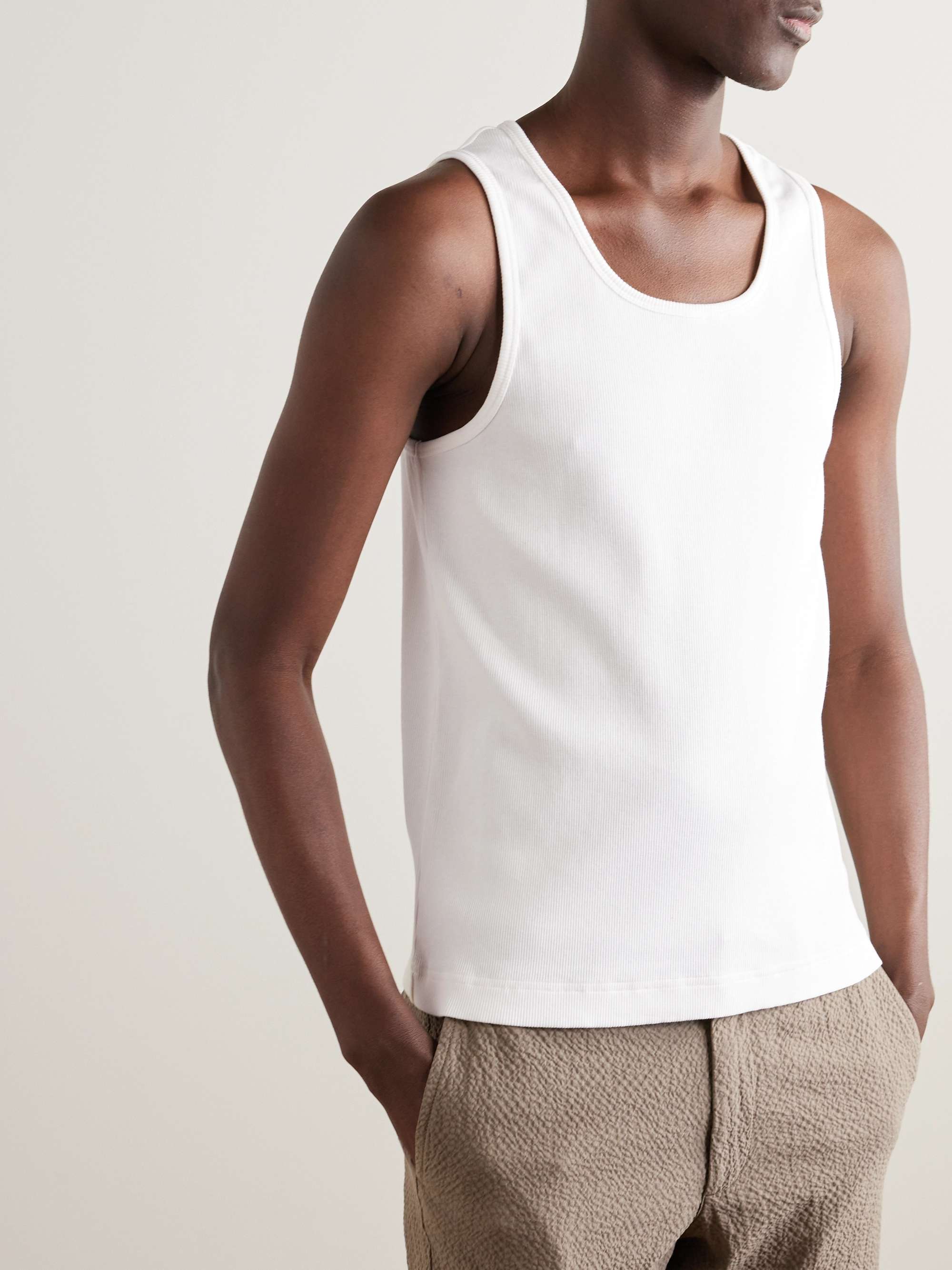 Ribbed Stretch-Cotton Jersey Tank Top view