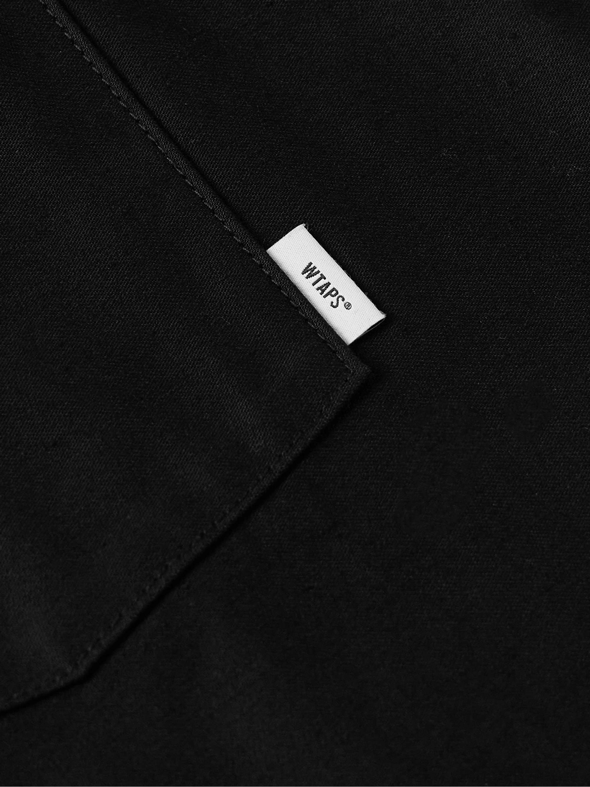 Webbing-Trimmed Logo-Embroidered Cotton Overshirt view