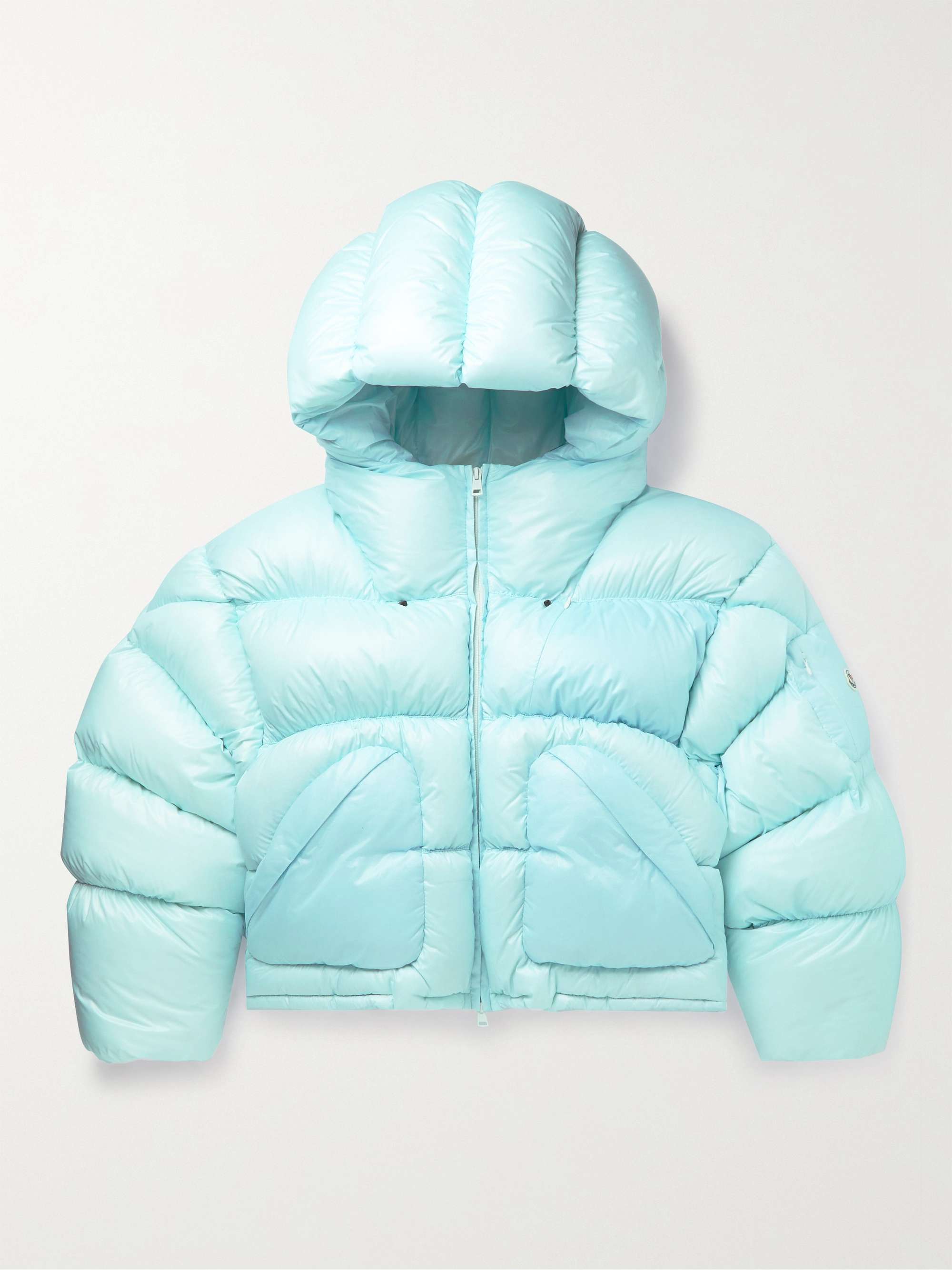 + Dingyun Zhang Josa Logo-Appliquéd Quilted Shell Hooded Down Jacket view