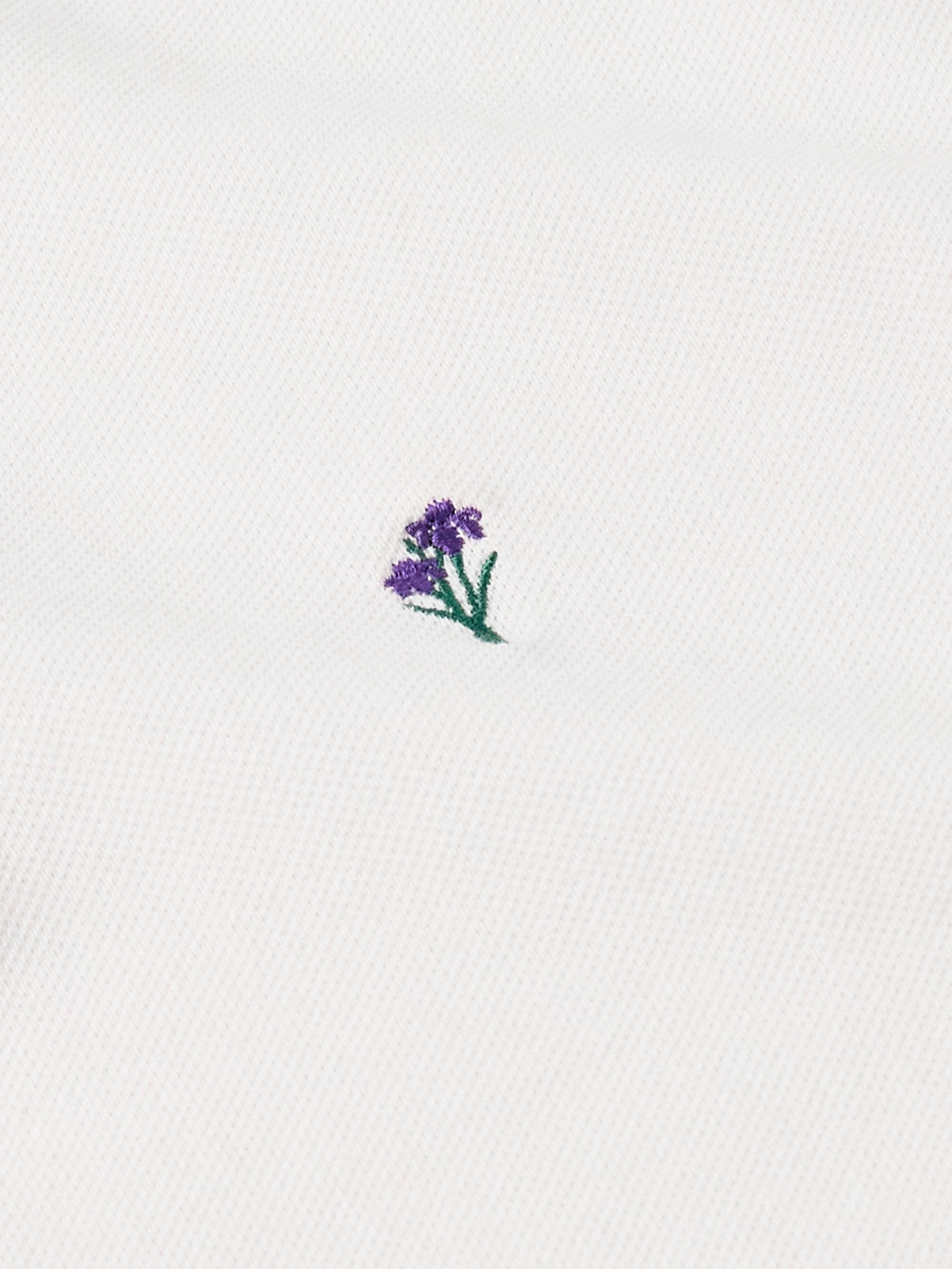 Iris Embroidered Cotton-Piqué Polo Shirt view