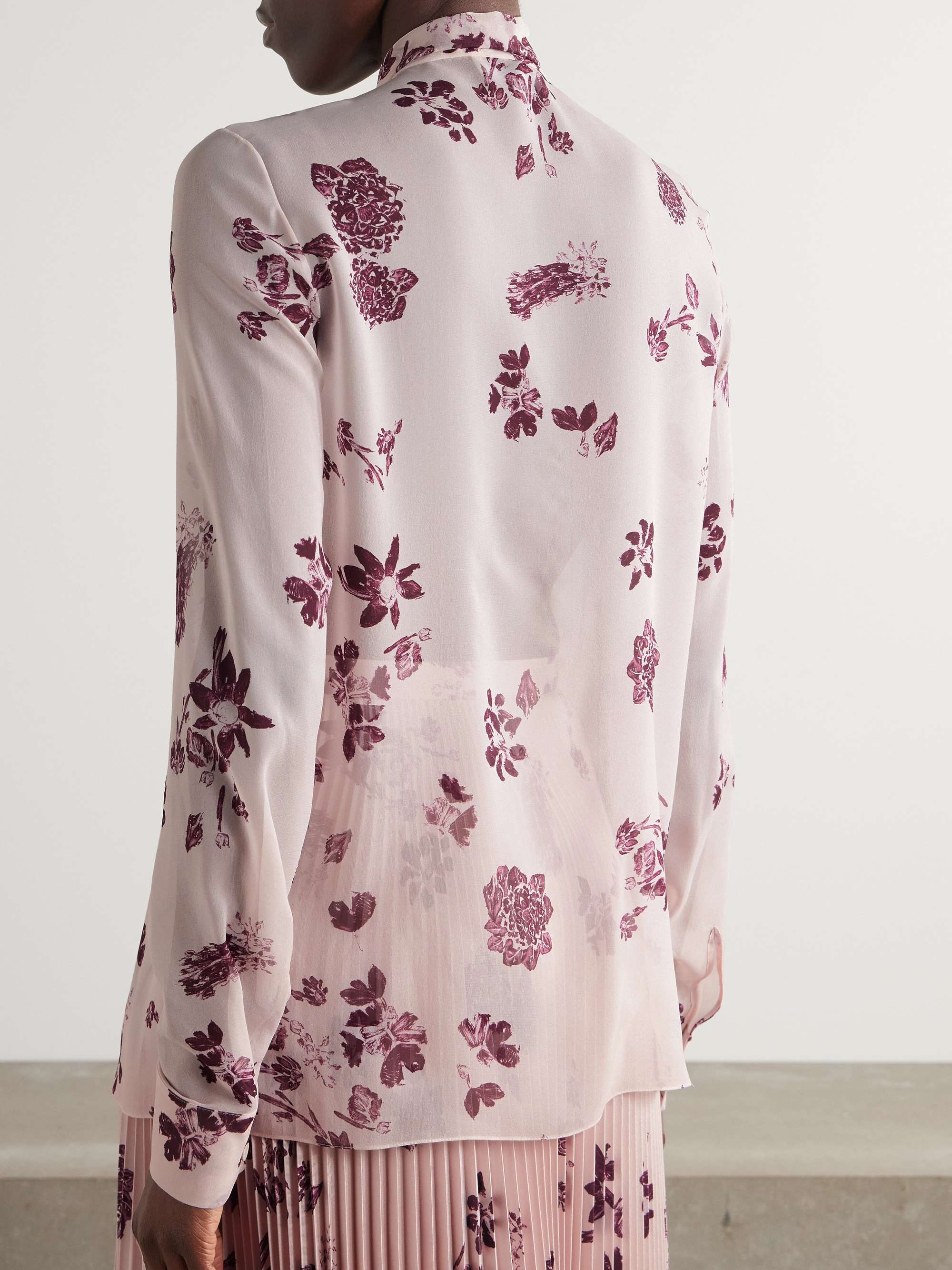 Shildon pussy-bow floral-print silk-chiffon blouse view