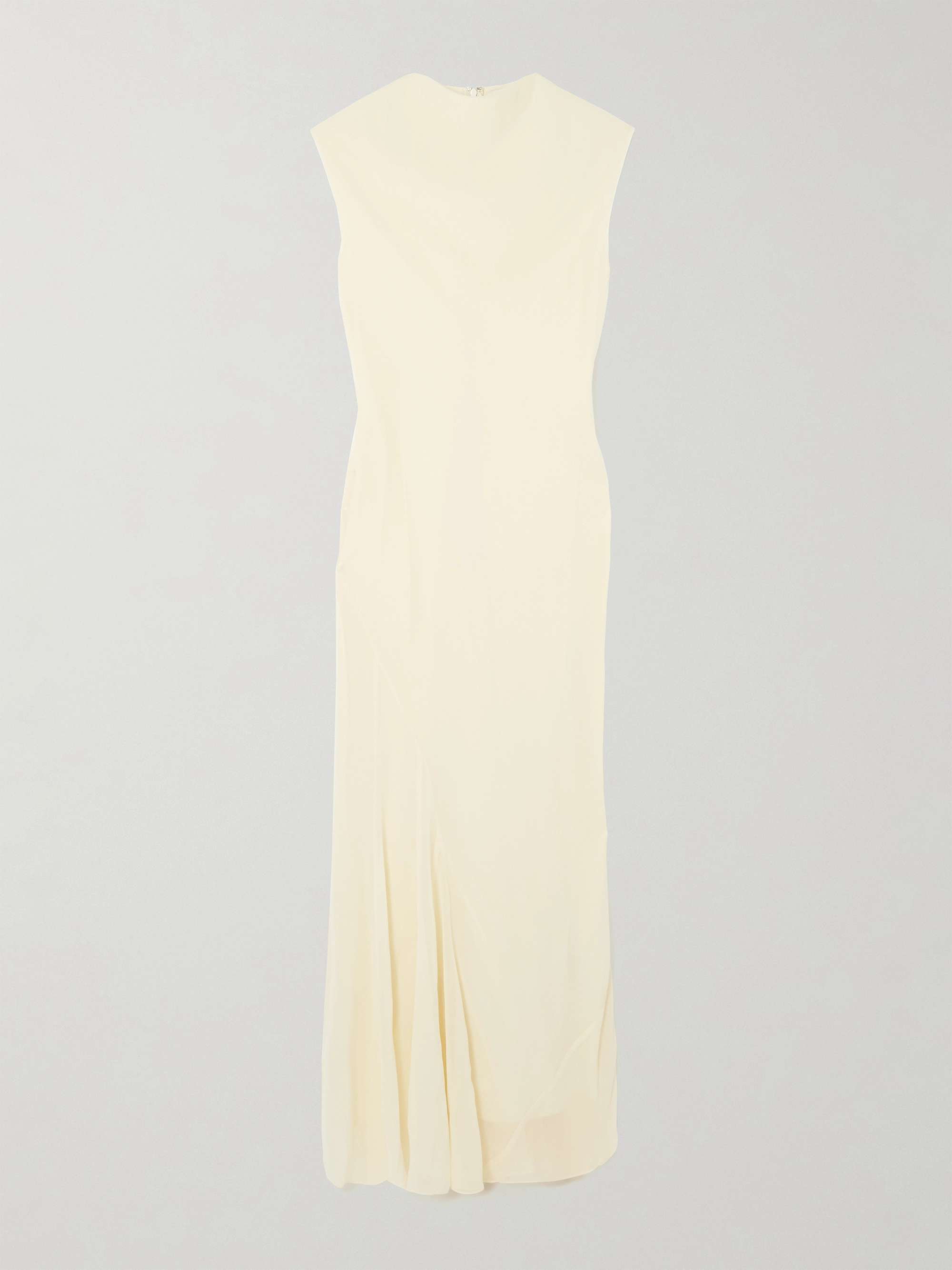 Erin gathered silk-crepe maxi dress view