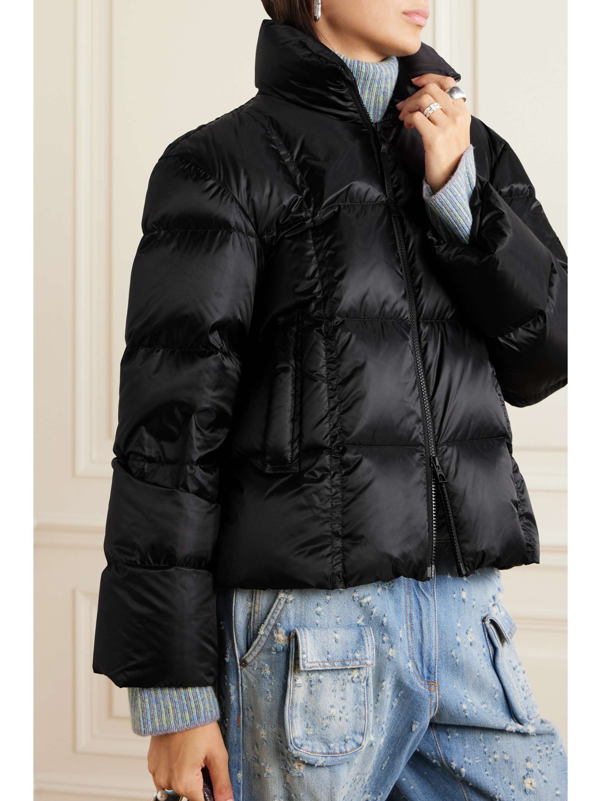 Byrone appliquéd quilted shell down jacket view