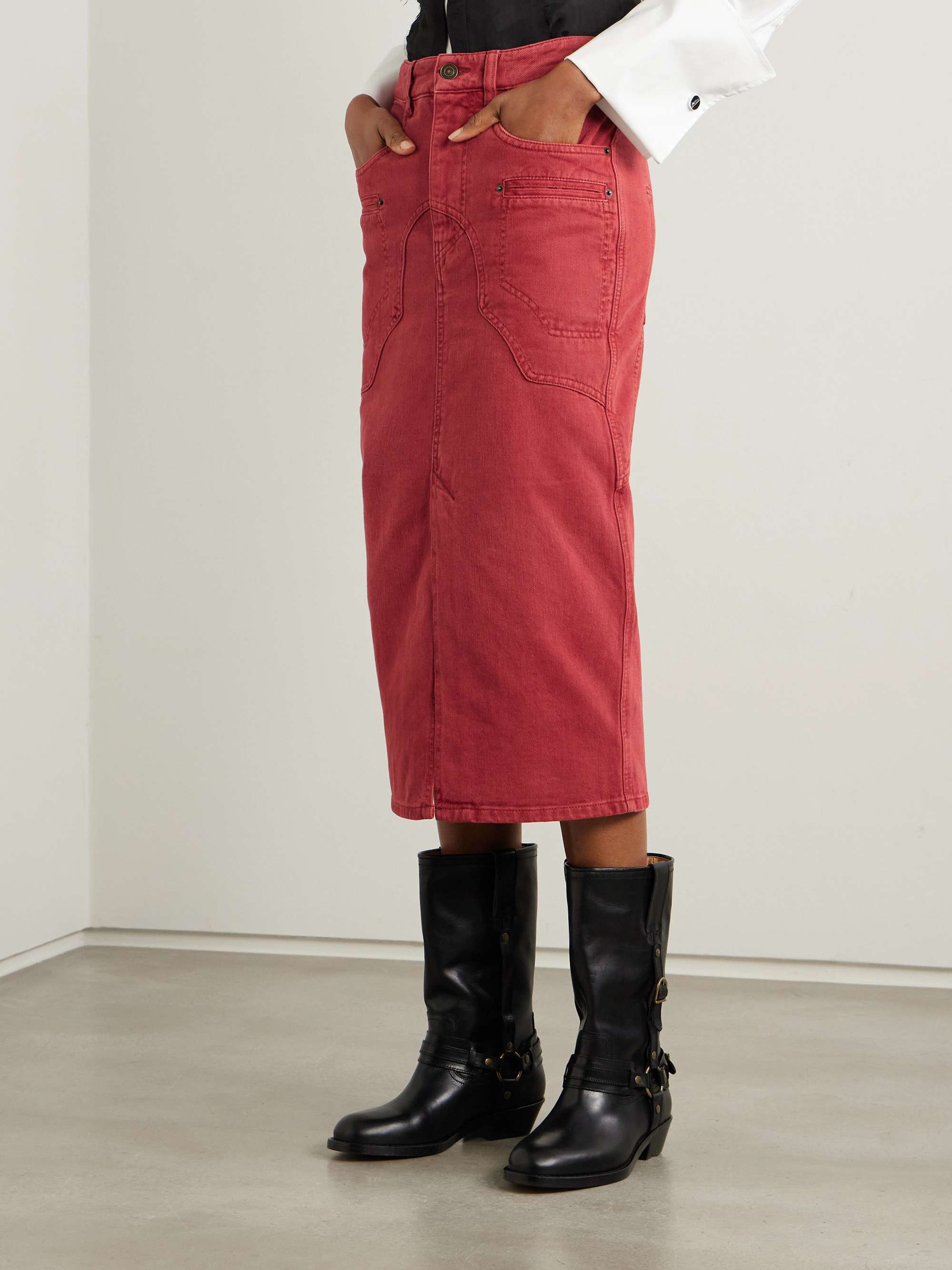 Britt denim midi skirt view