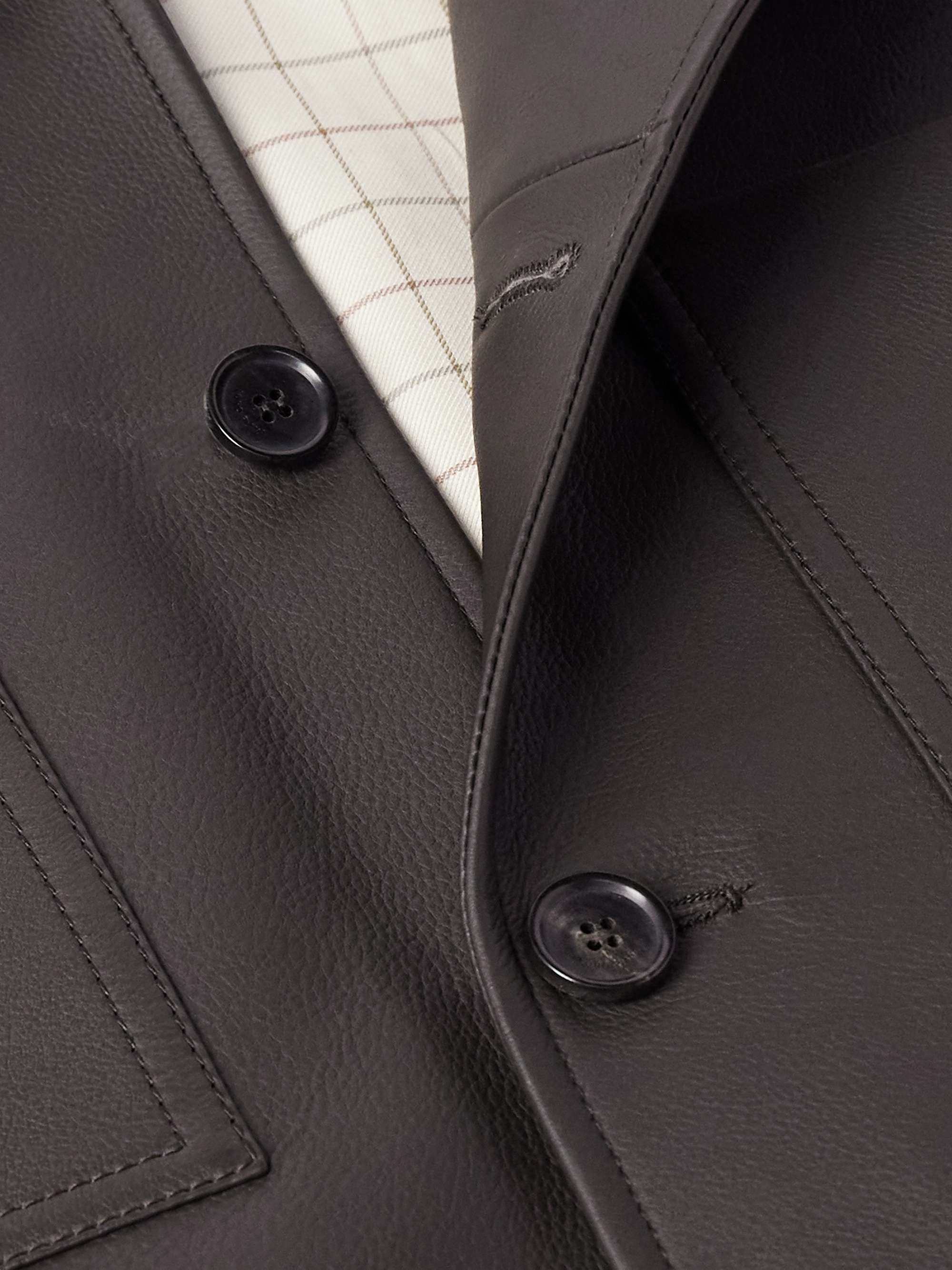 Evandro Full Grain Leather Overshirt view