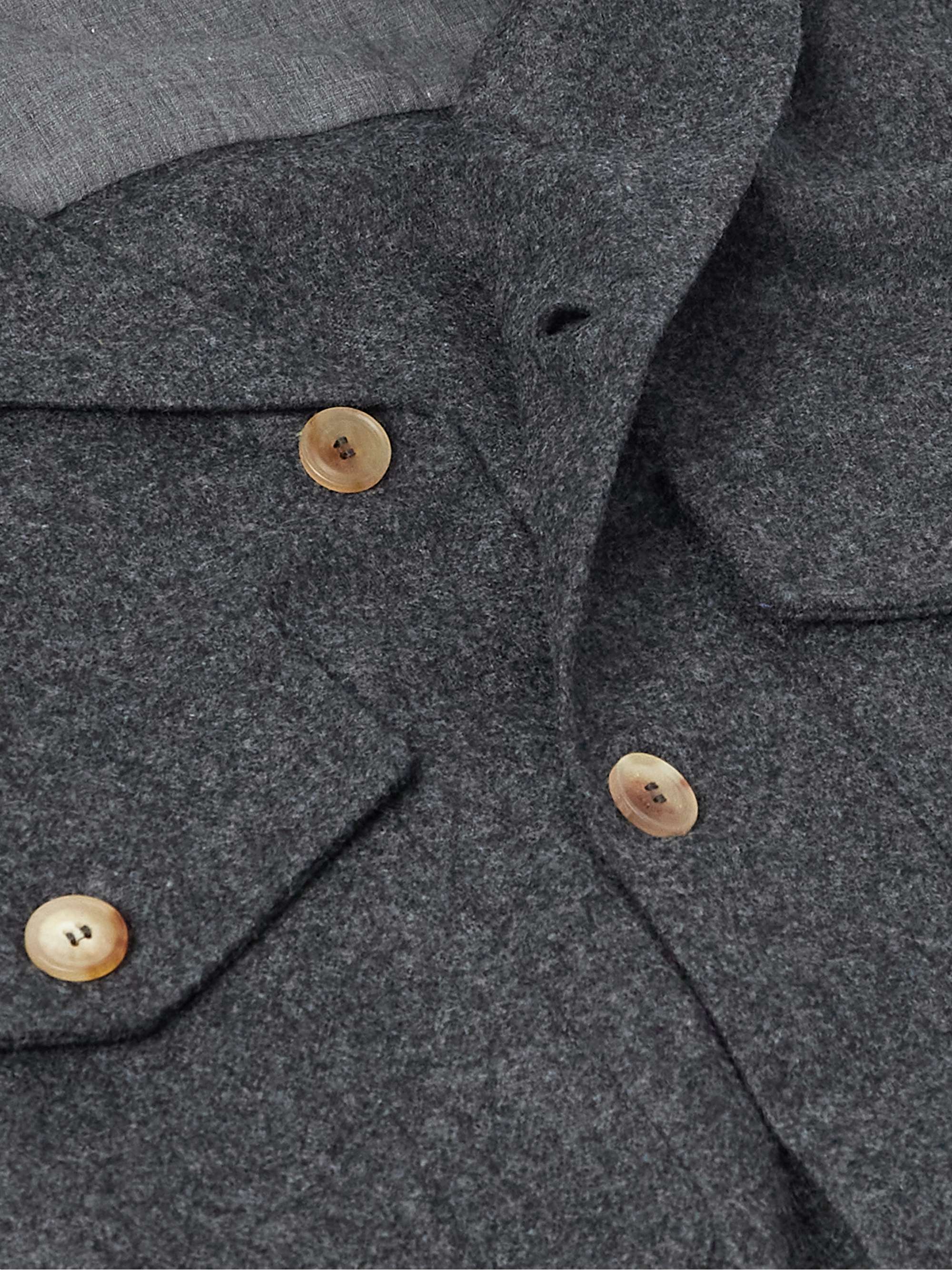Camp-Collar Wool-Felt Overshirt view