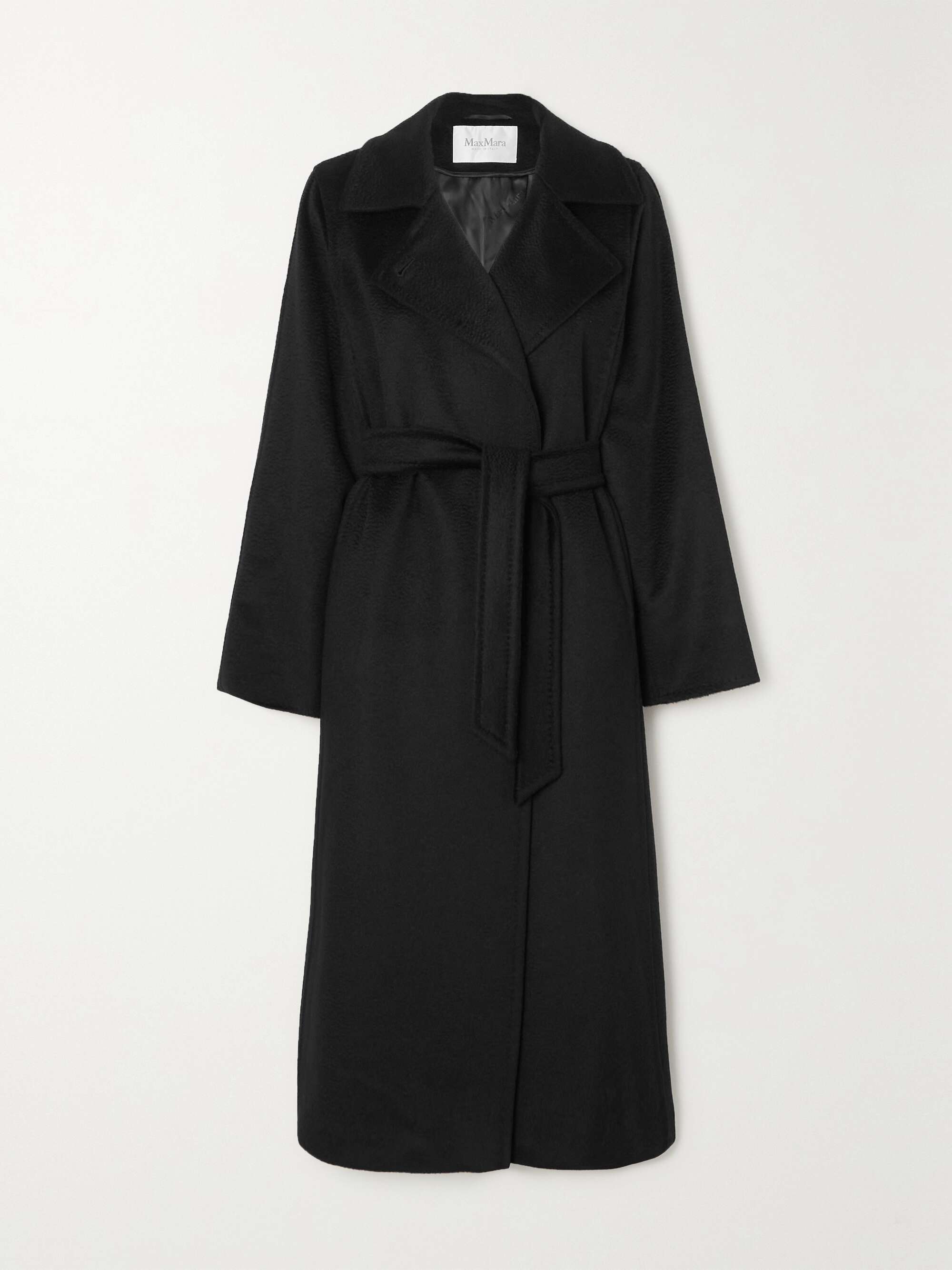 Manuela belted camel hair coat view