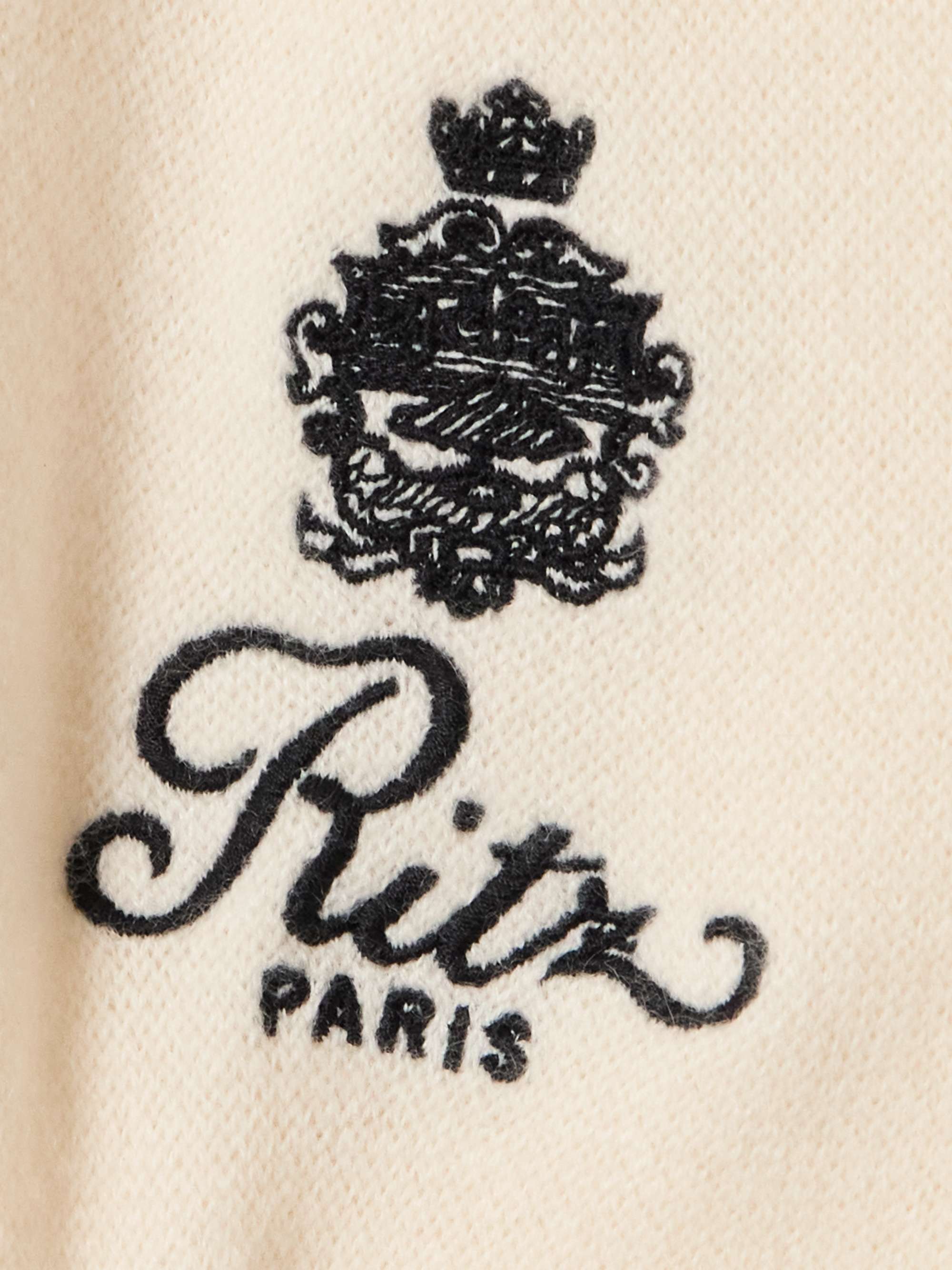 + Ritz Paris embroidered cashmere polo sweater view