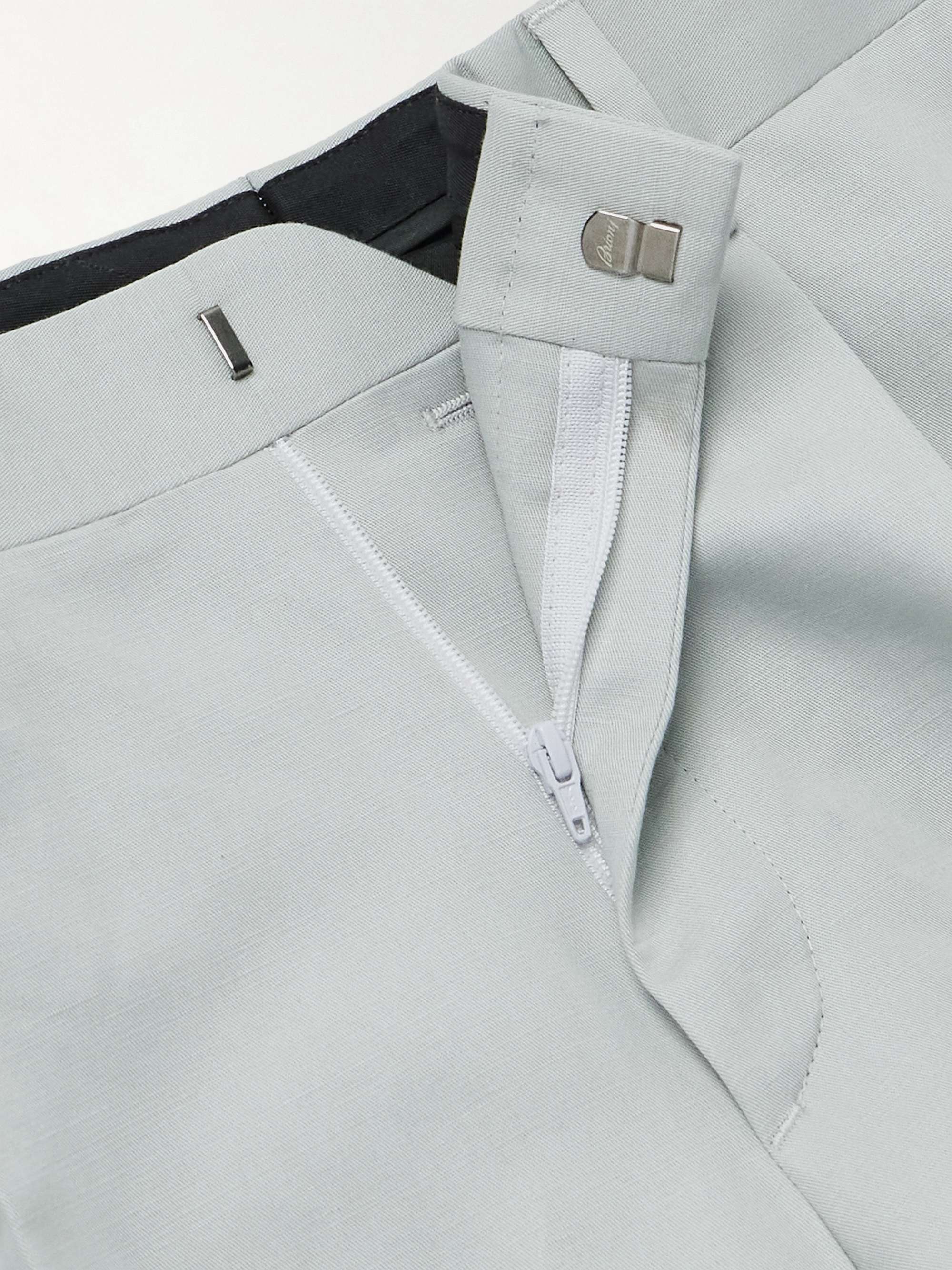 Pienza Tapered Linen and Cotton-Blend Trousers view
