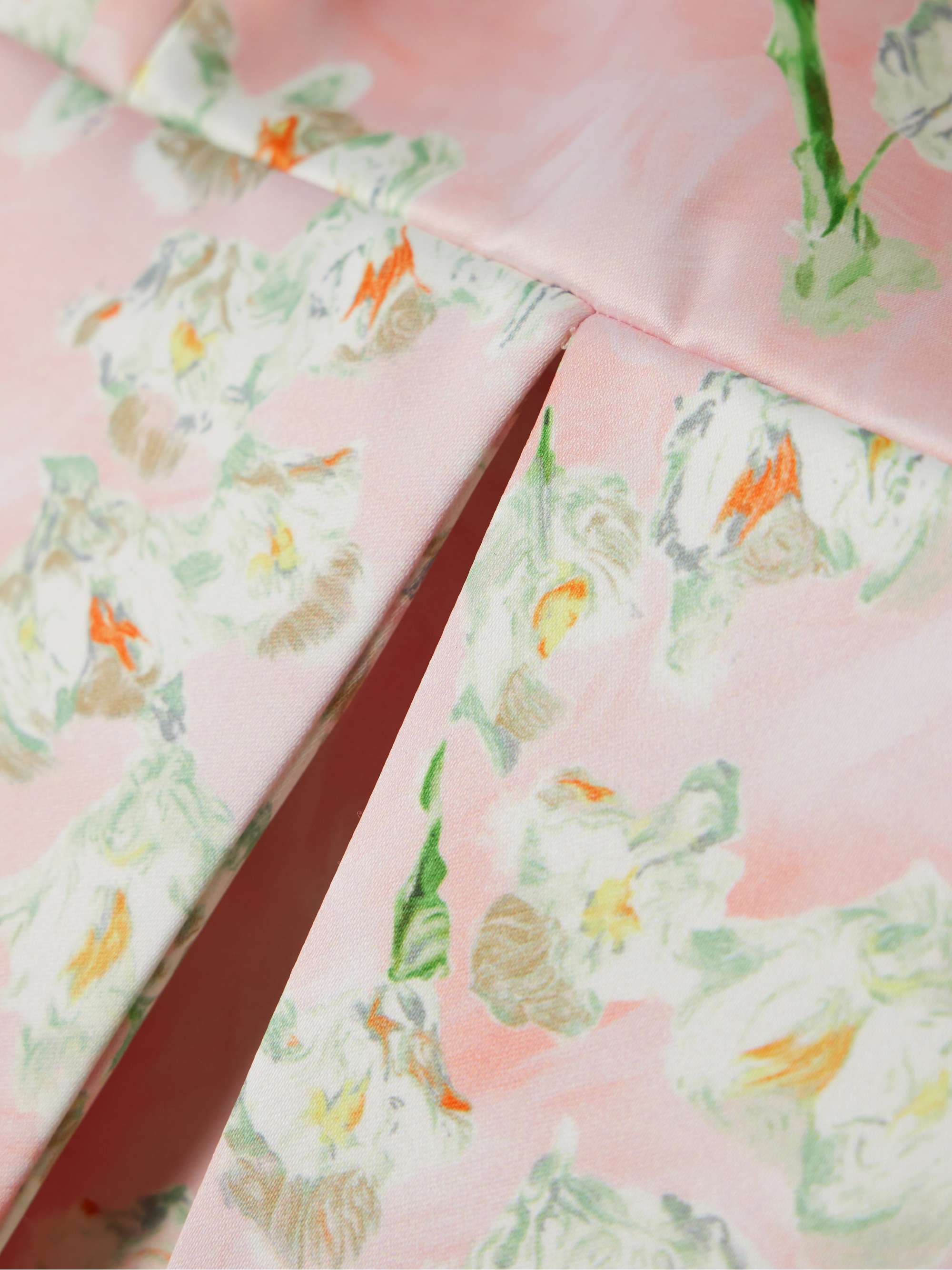 Levisa pleated floral-print satin mini dress view