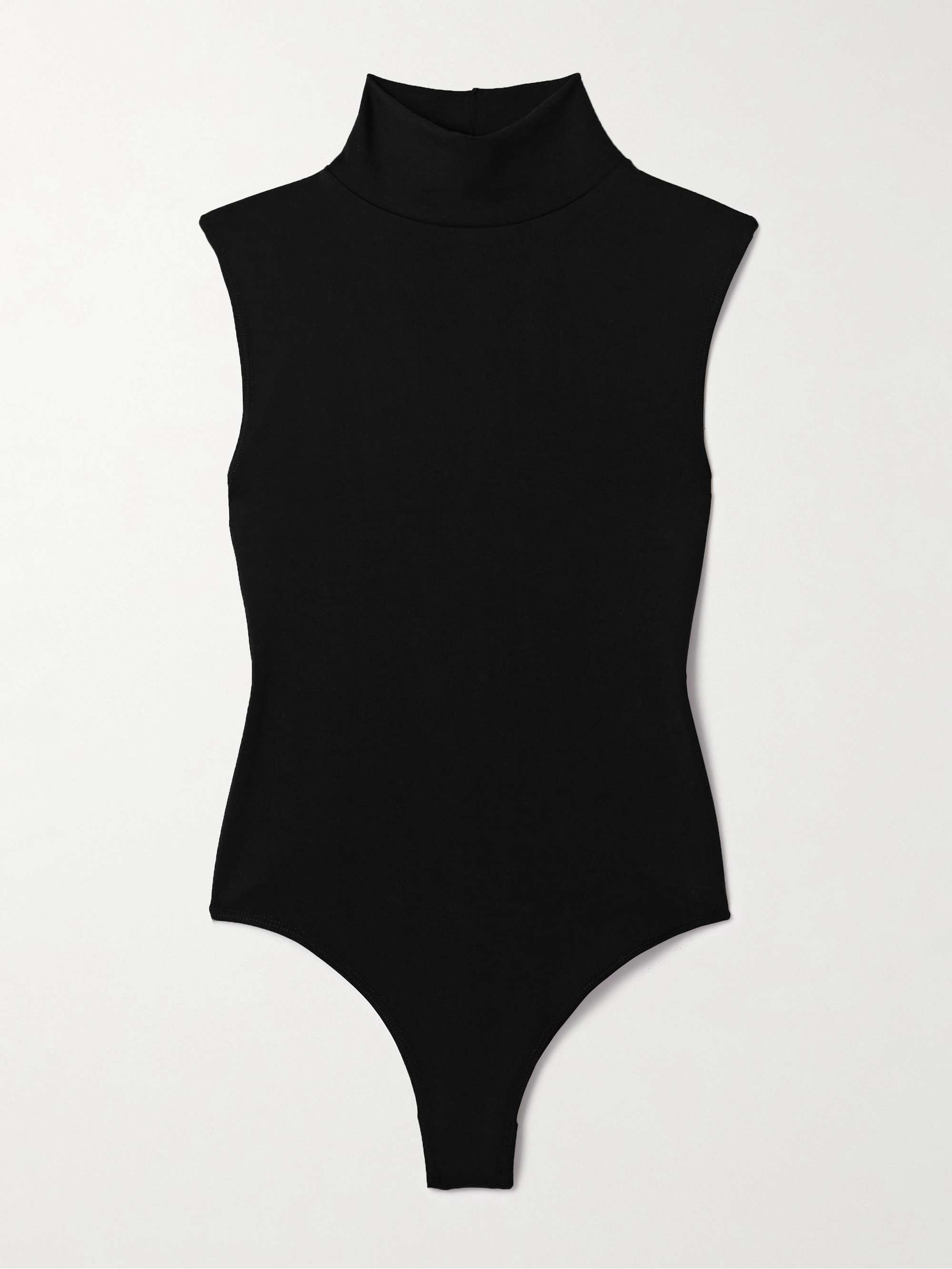 Joyce stretch-TENCEL™ Lyocell jersey turtleneck thong bodysuit view