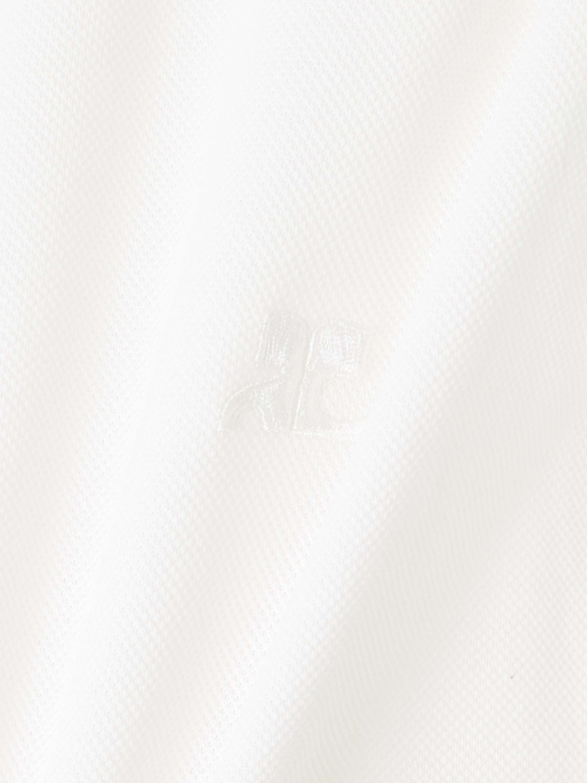 Twisted-front cotton-piqué polo top view