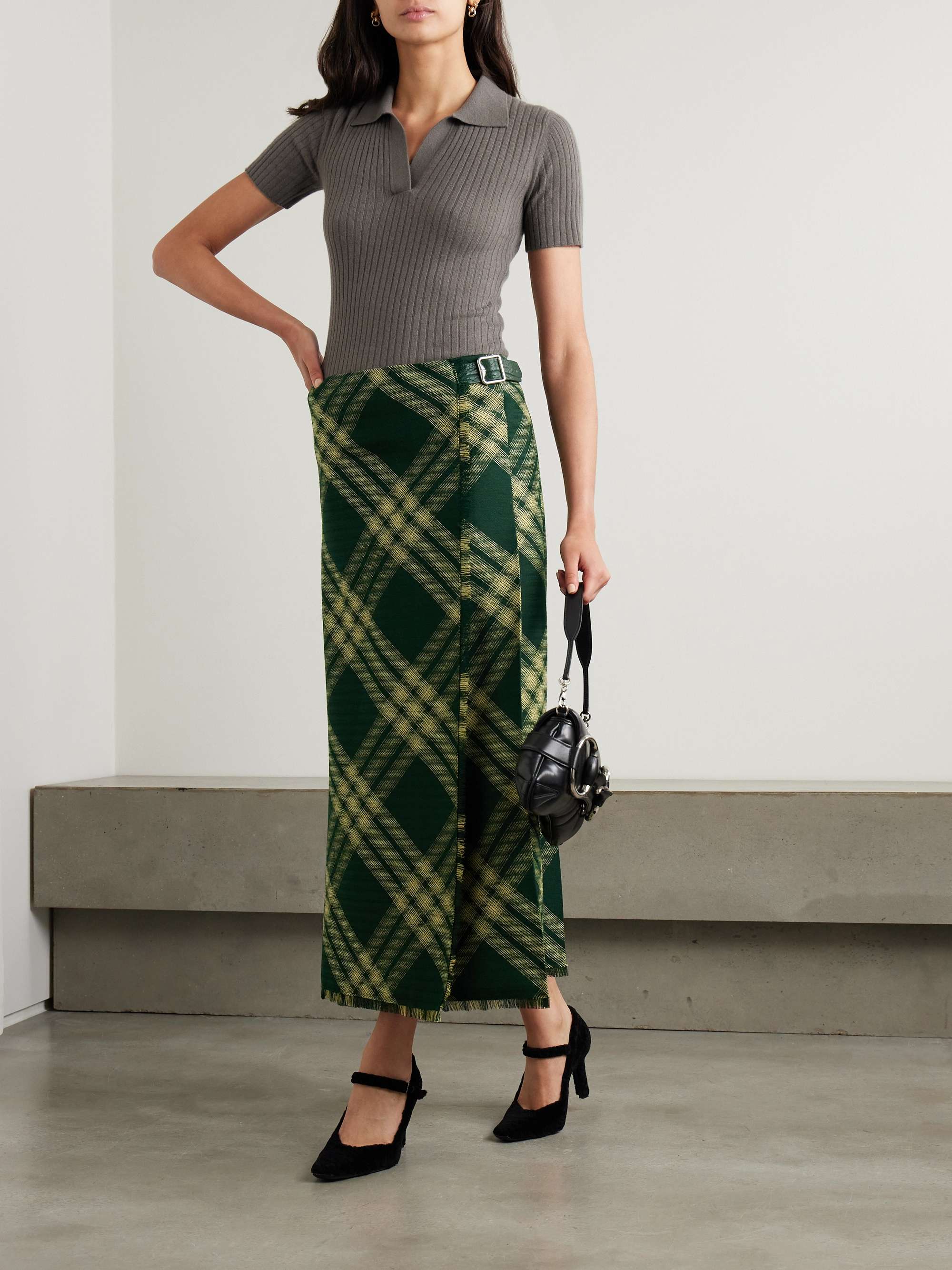 Jennifer ribbed cashmere polo shirt view