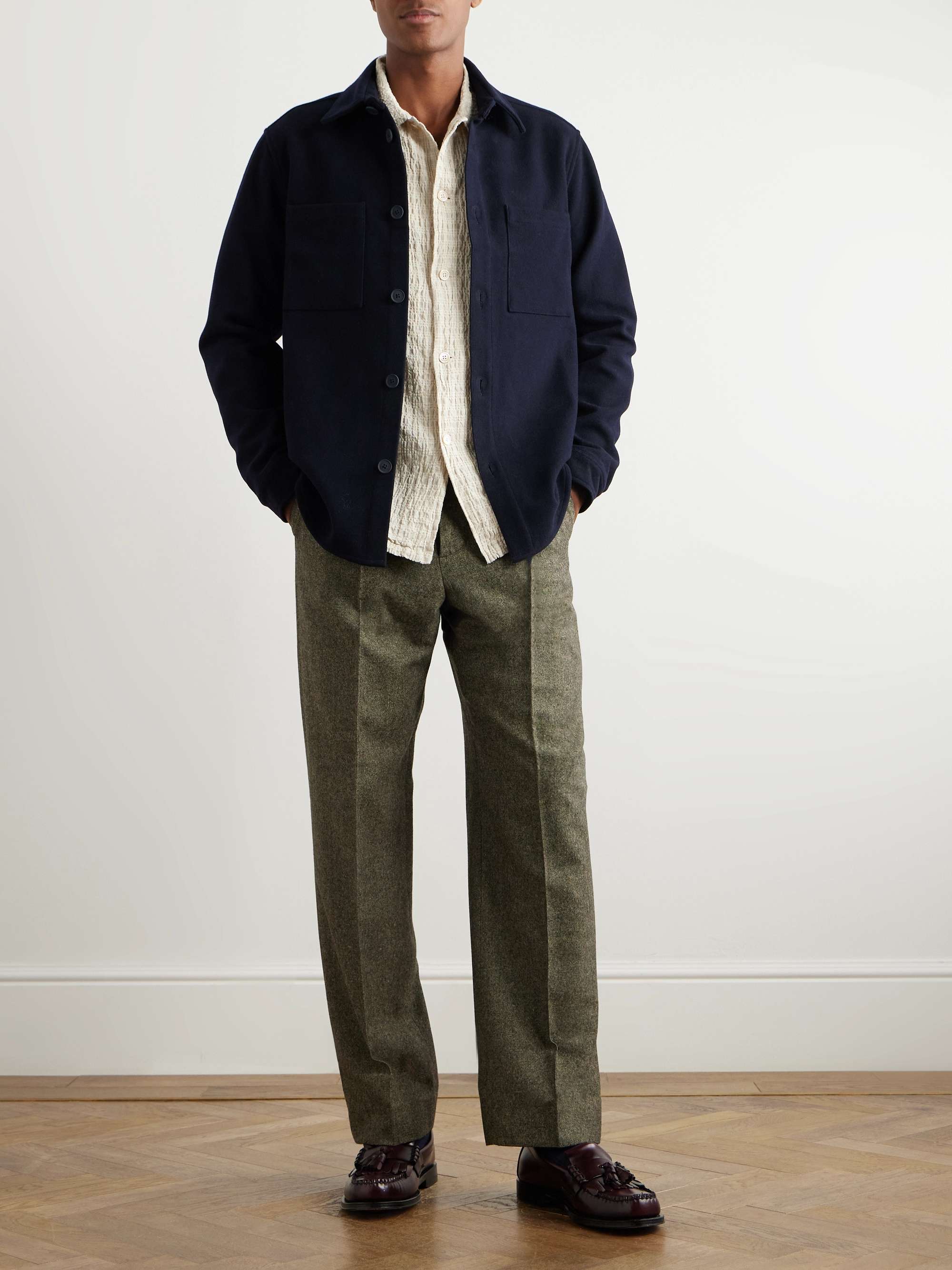 Carter Brushed-Wool Overshirt view