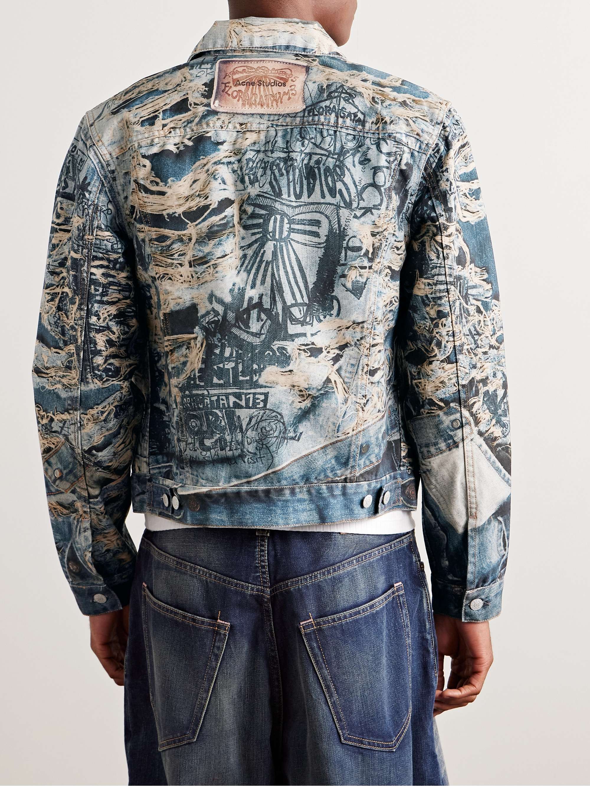 Rye Cropped Printed Denim Jacket view