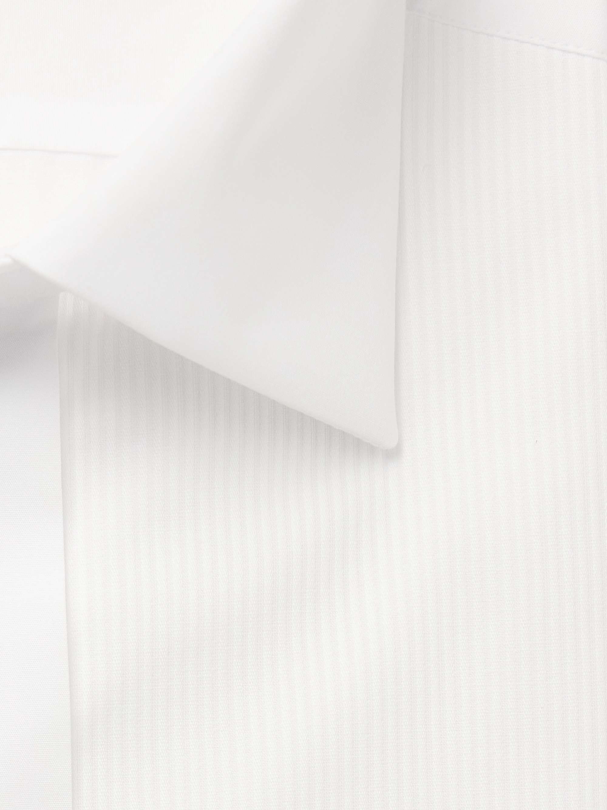 Cutaway-Collar Pleated Bib-Front Cotton-Poplin Shirt view
