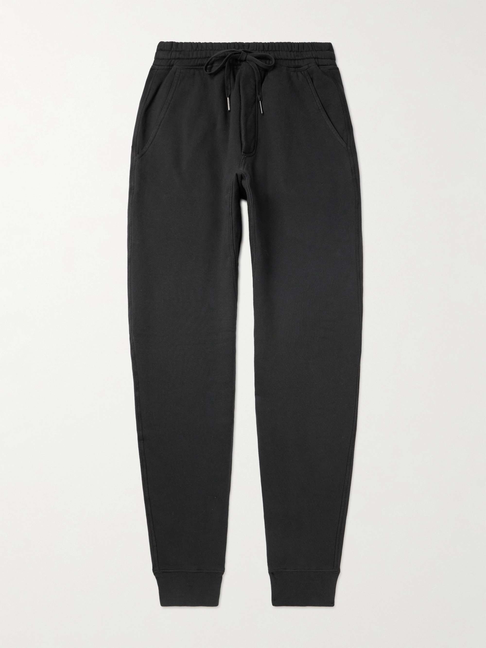 Tapered Garment-Dyed Cotton-Jersey Sweatpants view